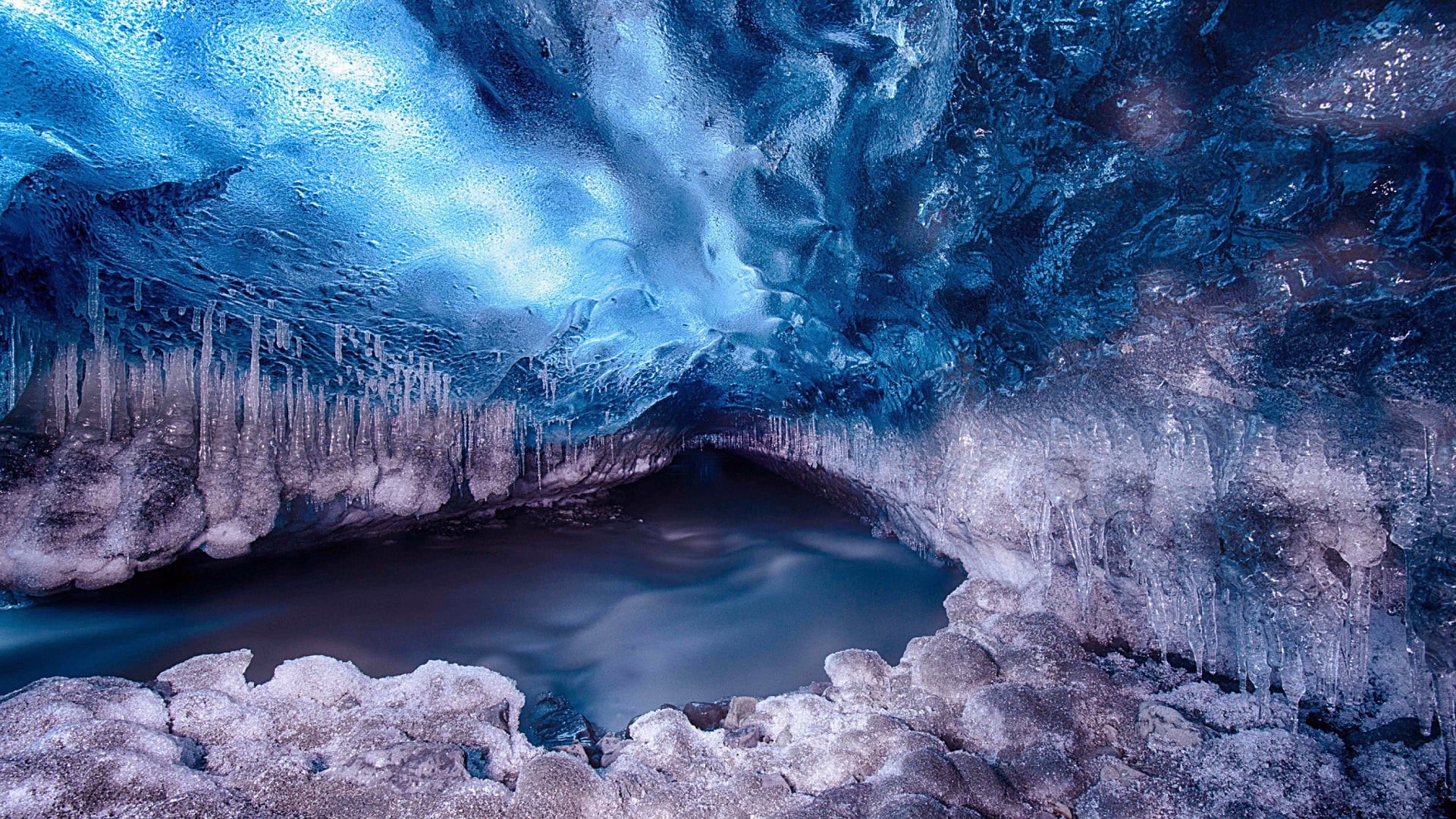 solid, geological phenomenon, beauty in nature, ice, scenics - nature, space, geology, 1080P, travel destinations, long exposure, landscape, night, water, HD Wallpaper
