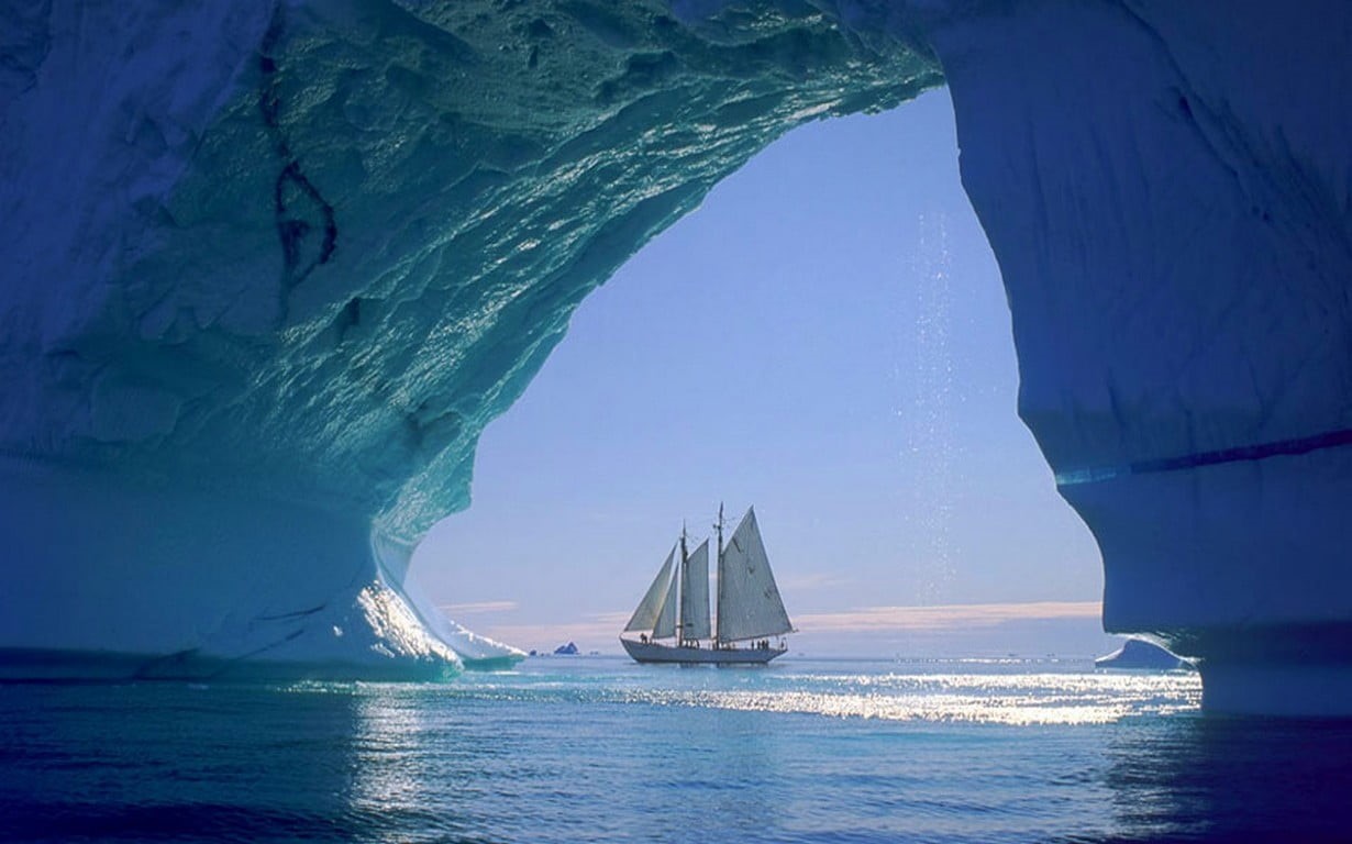 Greenland, sunlight, horizon over water, nature, scenics - nature, motion, mode of transportation, outdoors, beauty in nature, sailboat, clipper, sailboats, HD Wallpaper