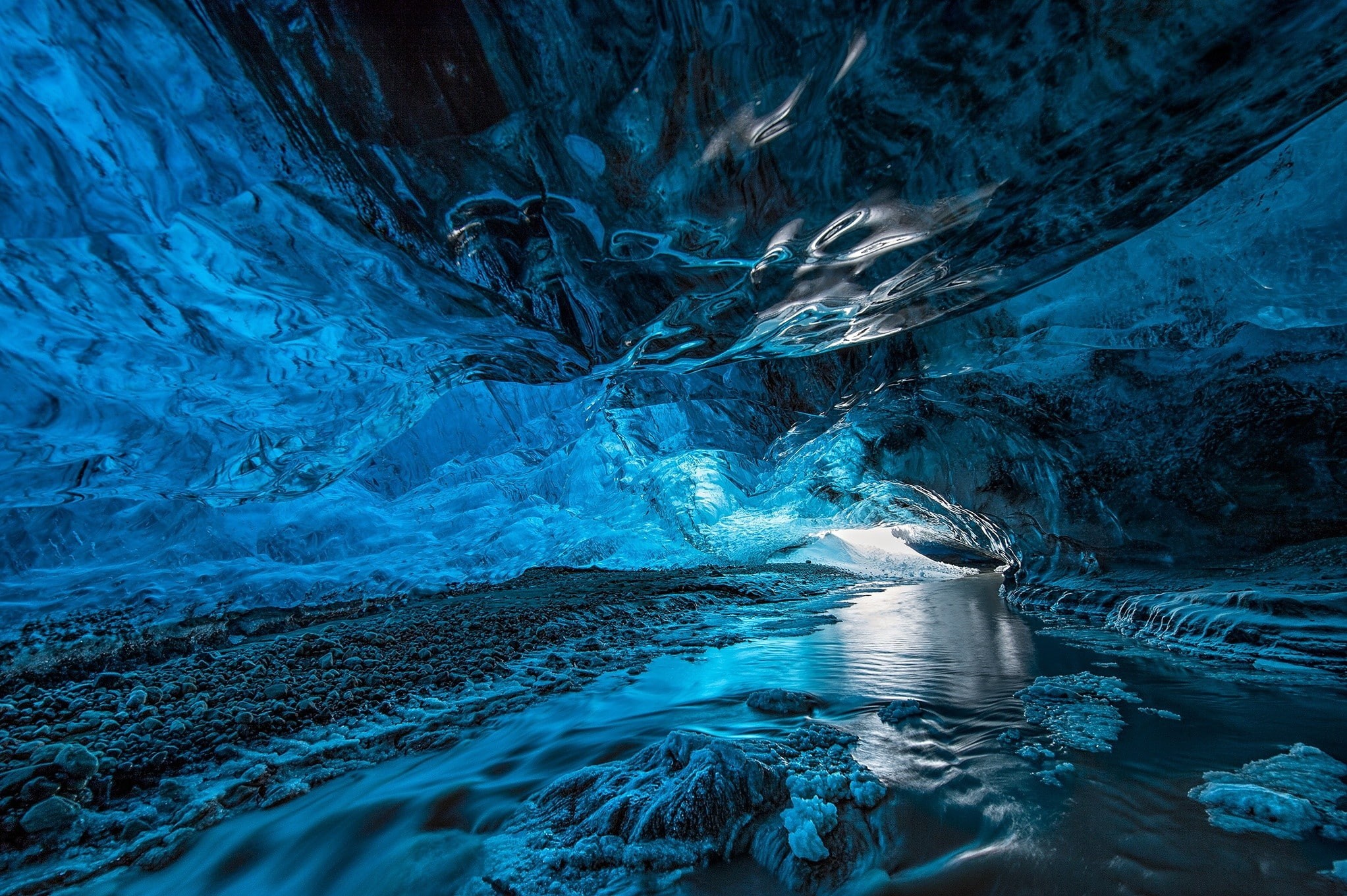 ice, 1080P, cave, HD Wallpaper