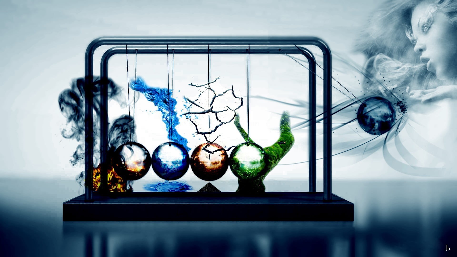 focus on foreground, window, holding, no people, ball, women, s, digital art, table, creativity, representation, multicolored, transparent, balls, human representation, HD Wallpaper