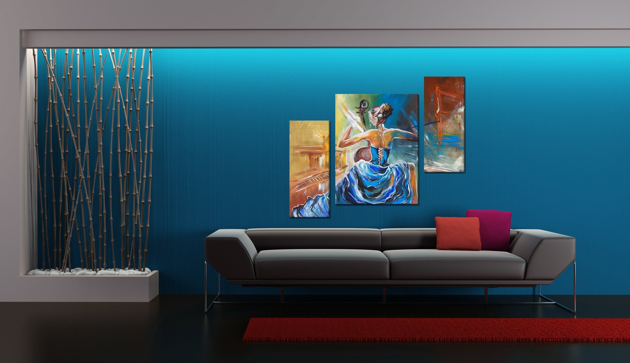 style, architecture, furniture, arts culture and entertainment, domestic room, seat, technology, lifestyles, indoors, living room, pictures, wall - building feature, HD Wallpaper