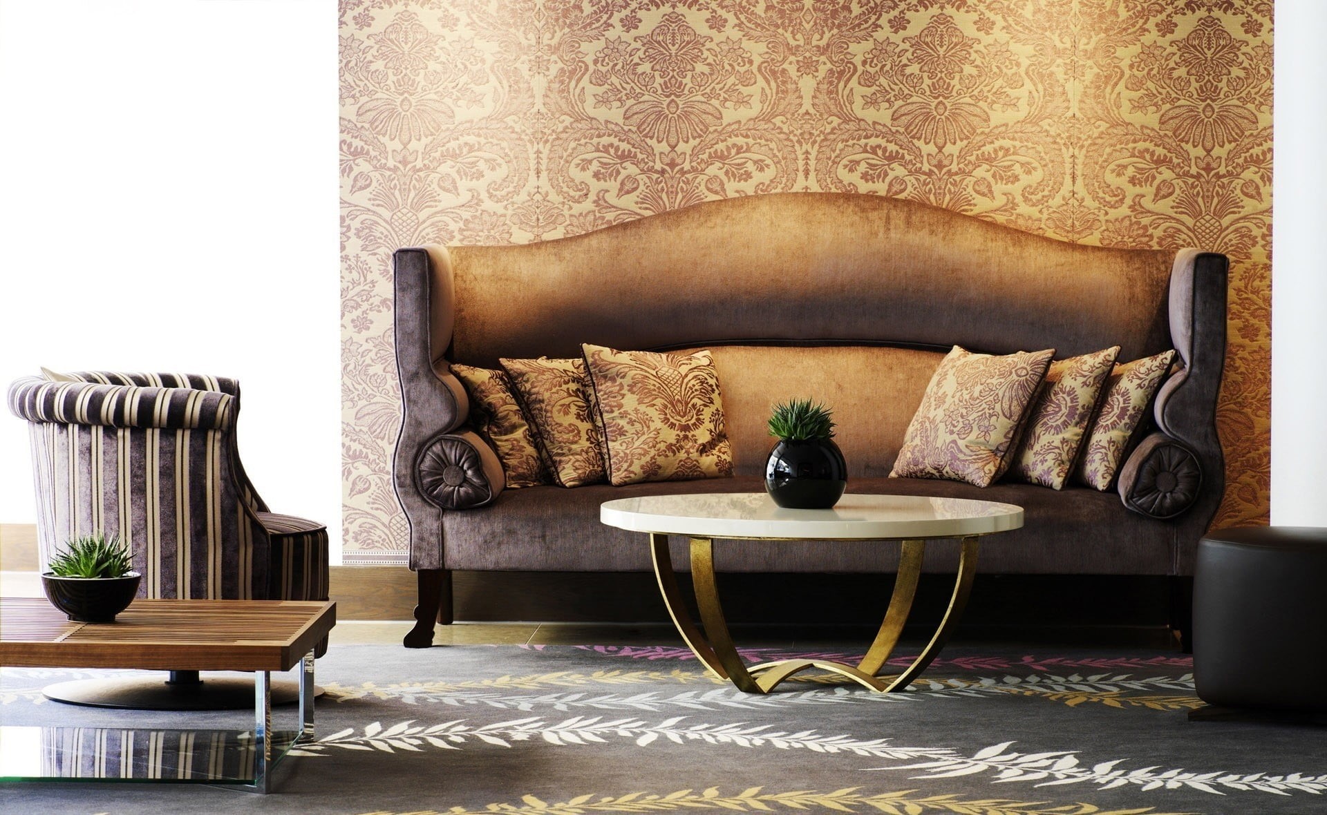 interior, wealth, furniture, pattern, design, ornate, modern, living Room, domestic Room, wall - Building Feature, table, home, comfortable, cozy, decoration, HD Wallpaper