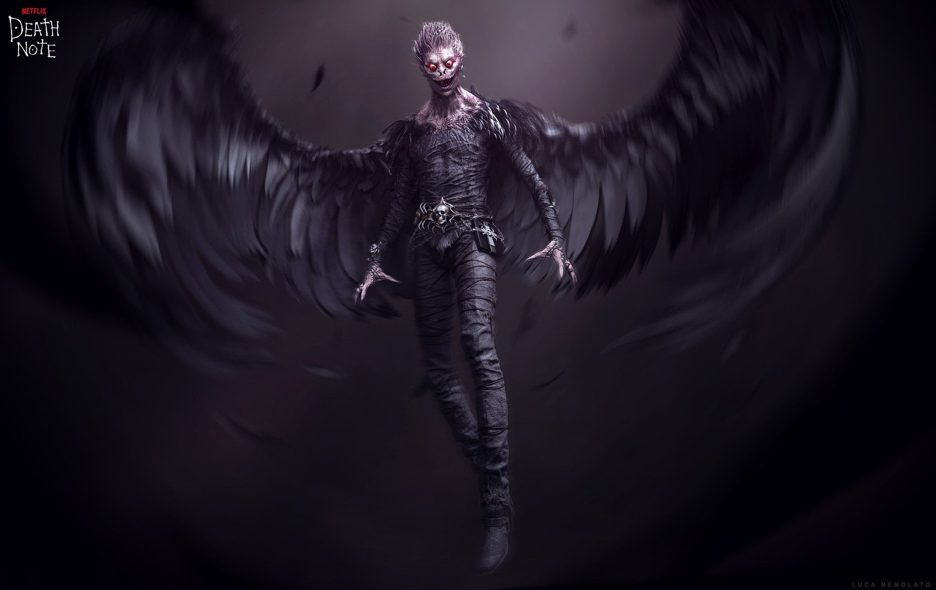 1080P, indoors, human body part, studio shot, Black, technology, black background, death, Manga, Angel, nature, Ryuk (Death Note), Anime, animal wildlife, HD Wallpaper