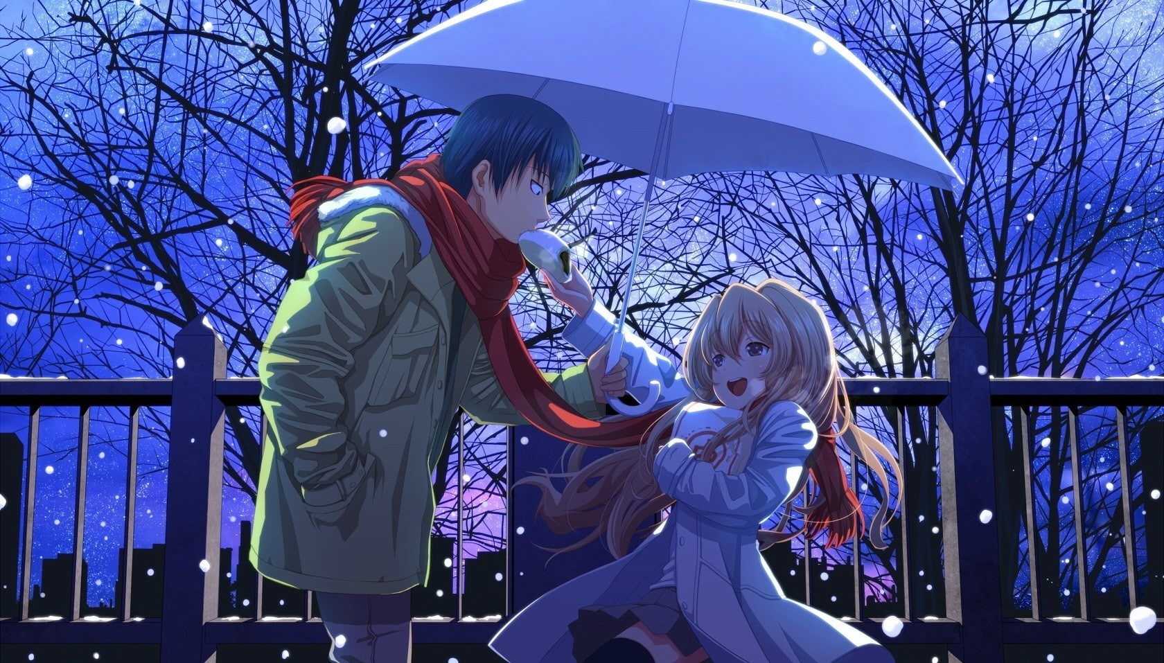 two people, togetherness, Toradora!, child, Aisaka Taiga, girls, bare tree, real people, family, women, leisure activity, nature, three quarter length, HD Wallpaper