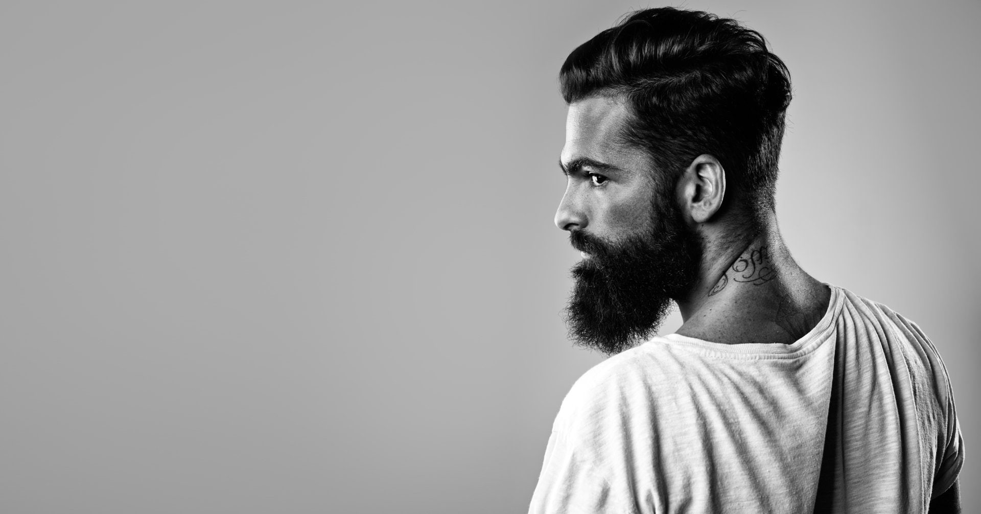 Man, Men, Model, Black and White, Beard, 1080P, Tattoo, HD Wallpaper
