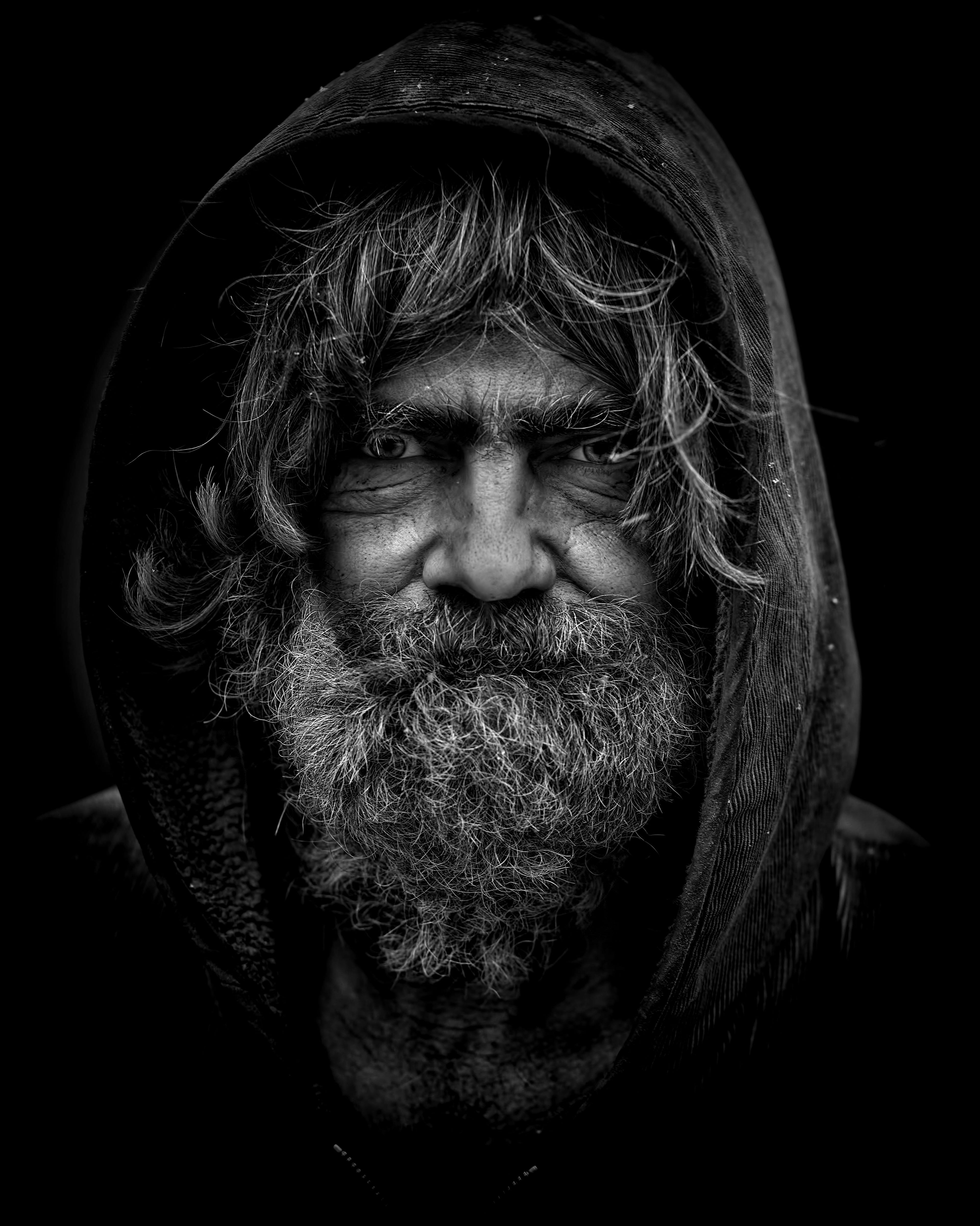 front view, contemplation, close-up, mustache, poor, hunger, headshot, looking at camera, males, dirty, scale, beard, hairstyle, human face, human, real people, Phone HD Wallpaper