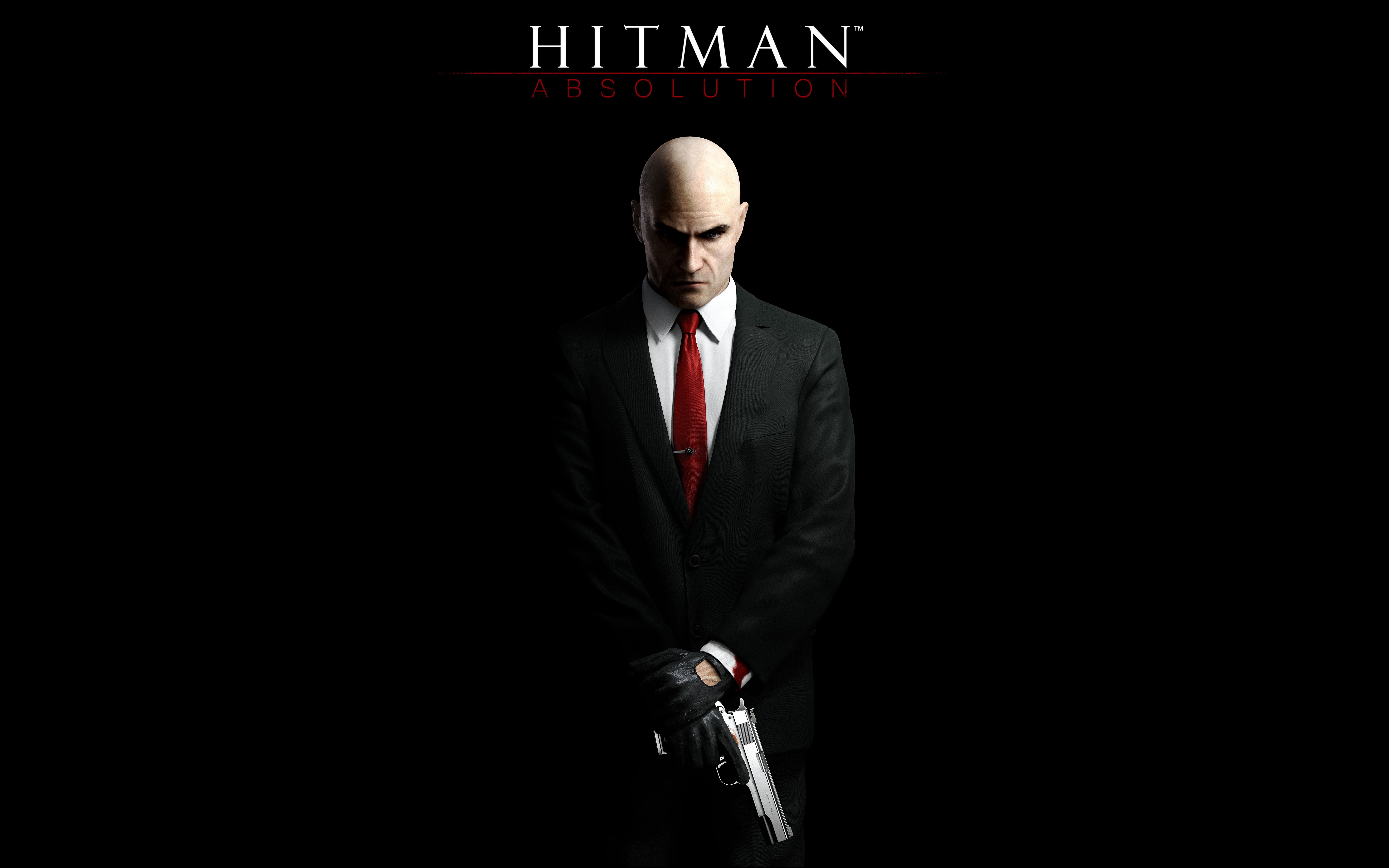 one Person, red, studio Shot, menswear, technology, occupation, men, indoors, business Person, digital, Hitman, people, lifestyles, gun, silver baller, HD Wallpaper