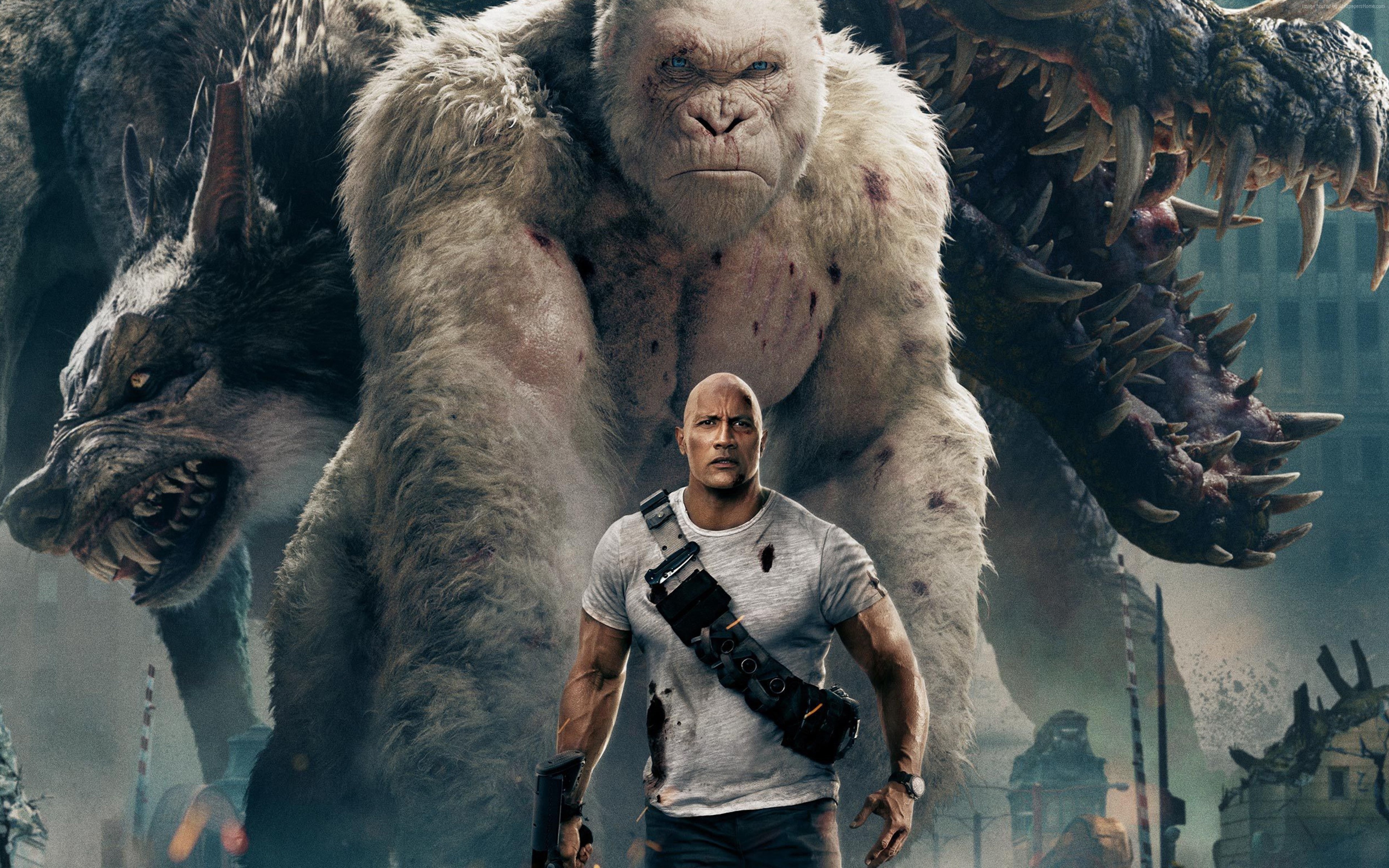 4K, Rampage, Dwayne Johnson, 4K, HD Wallpaper