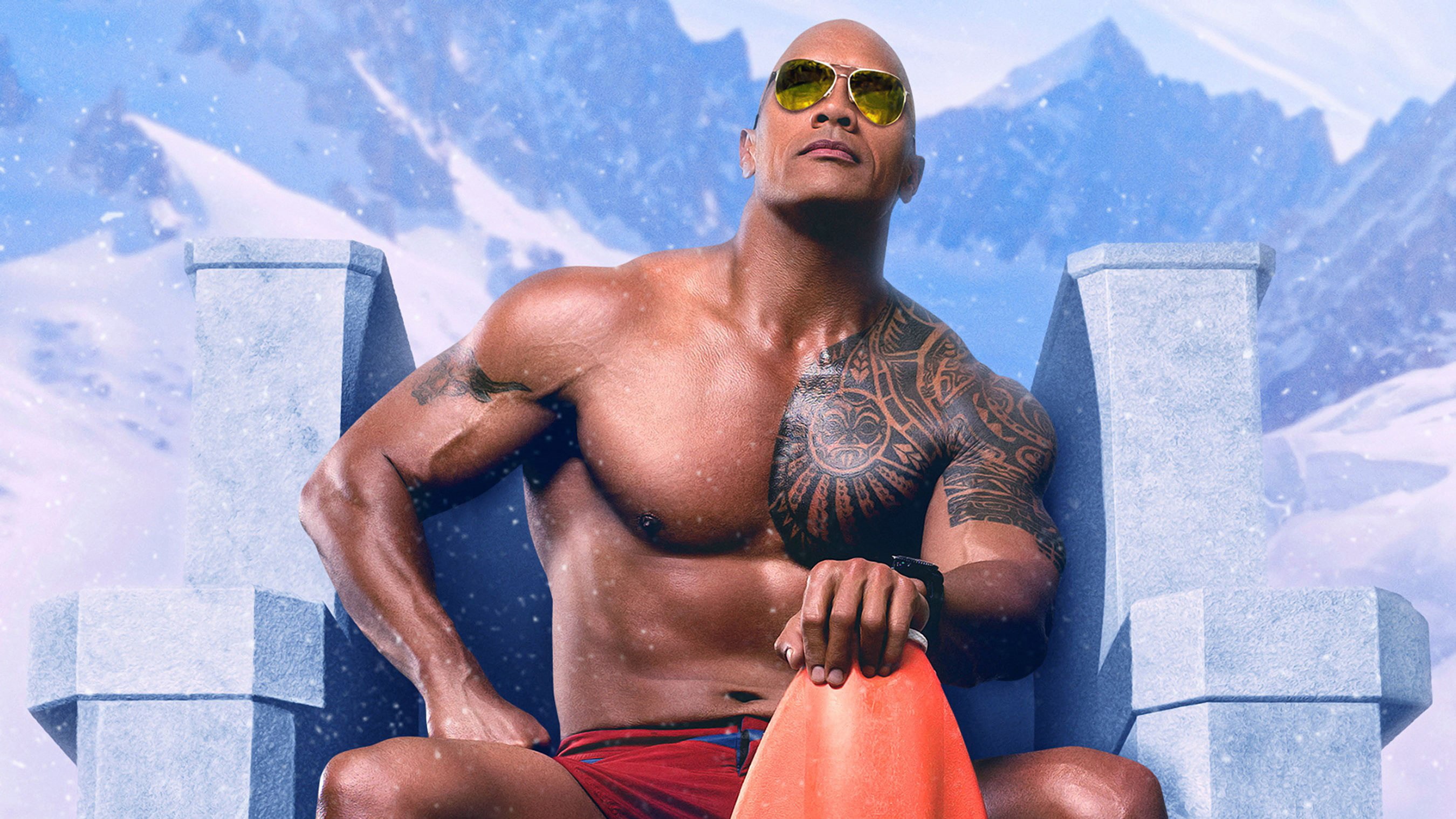 Dwayne Johnson, 2K, Baywatch, HD Wallpaper