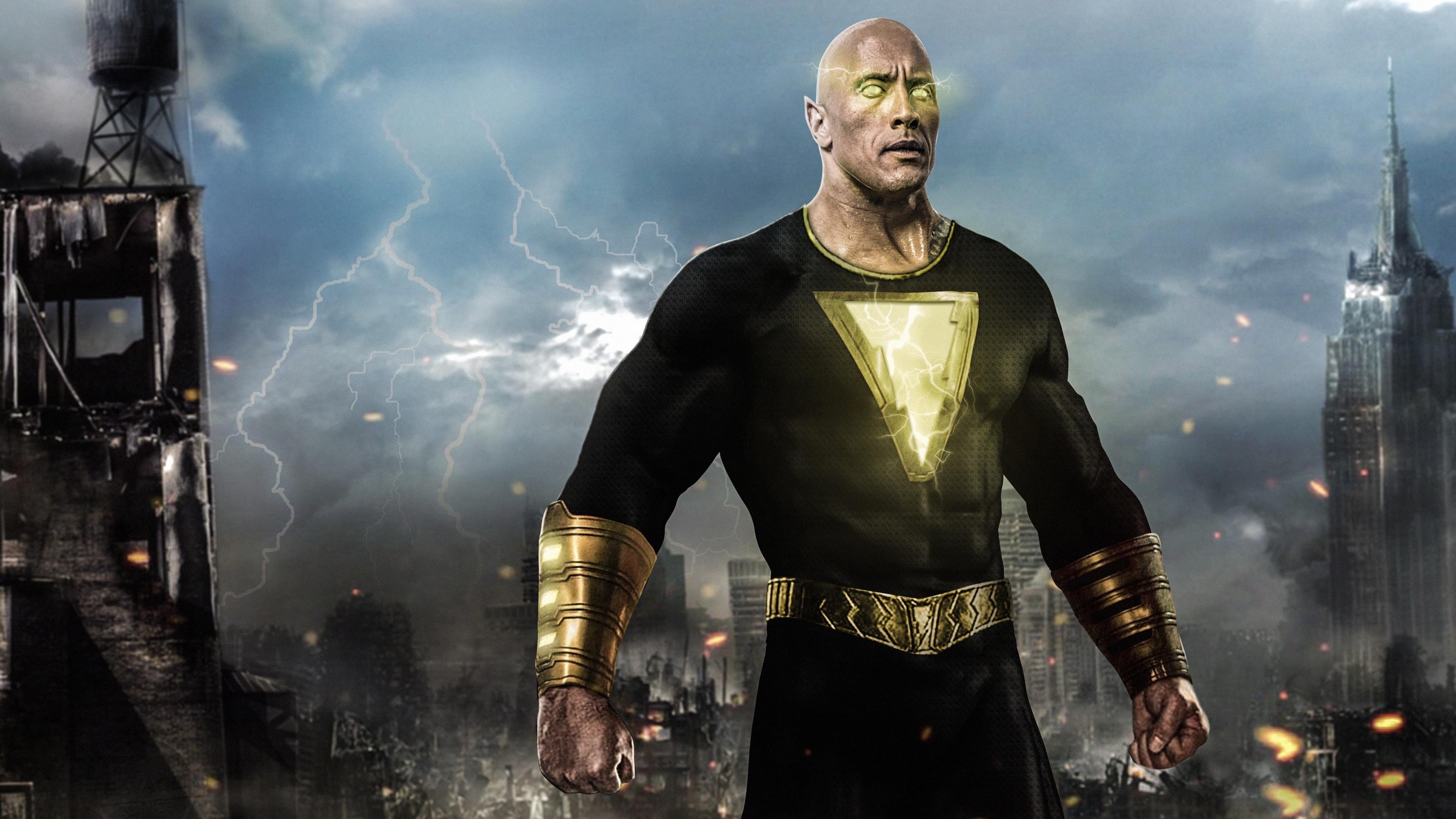 Dwayne Johnson, Black Adam, Movie, Shazam!, 2K, HD Wallpaper