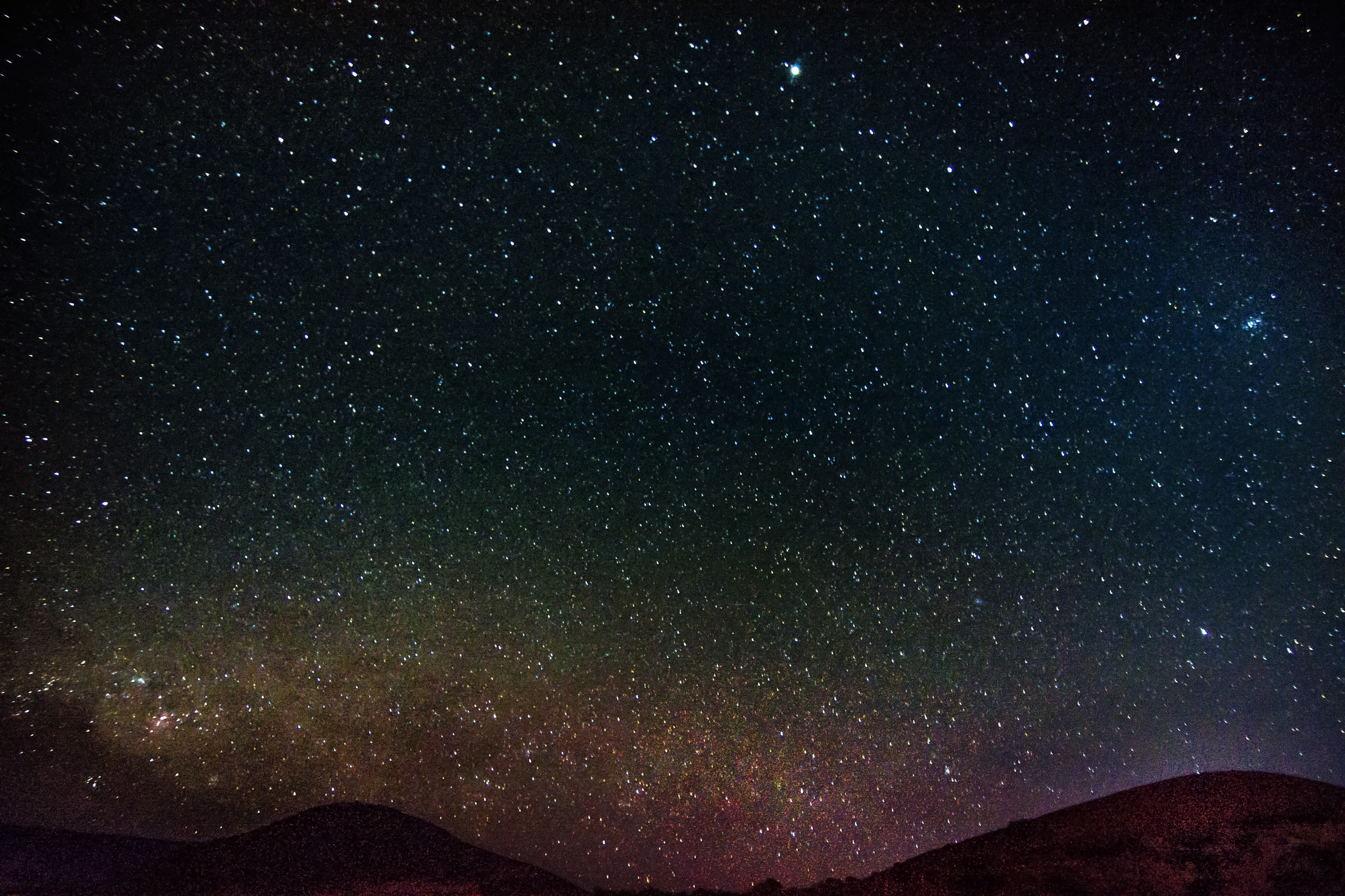 mountains, mountain, star field, space and astronomy, no people, galaxy, coldplay, nature, beauty in nature, sky, tranquility, tranquil scene, 5K, constellation, HD Wallpaper