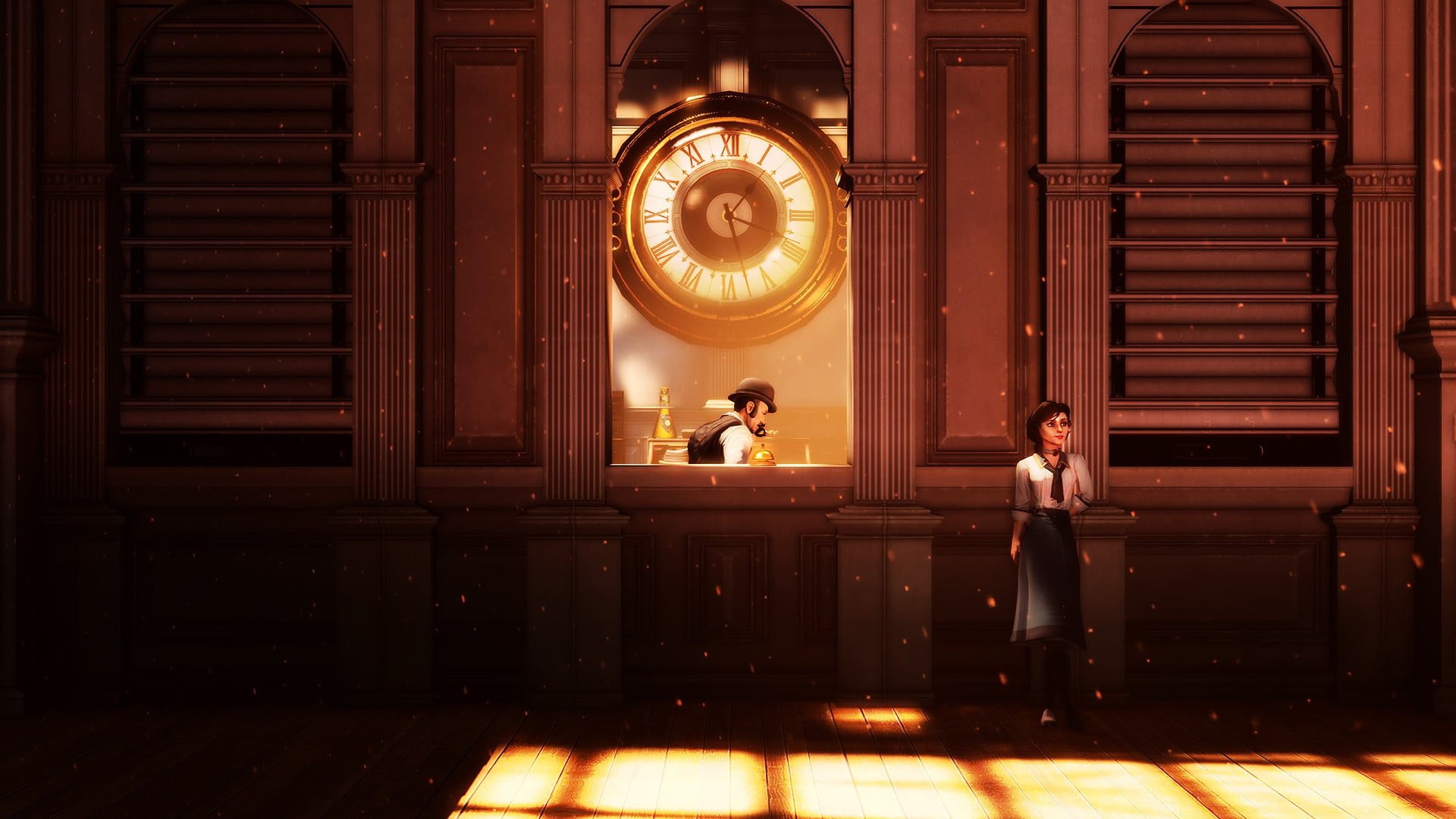 architecture, two people, leisure activity, Video Game Art, 1080P, occupation, video games, door, leaning, built structure, wall, men, building, woman, HD Wallpaper