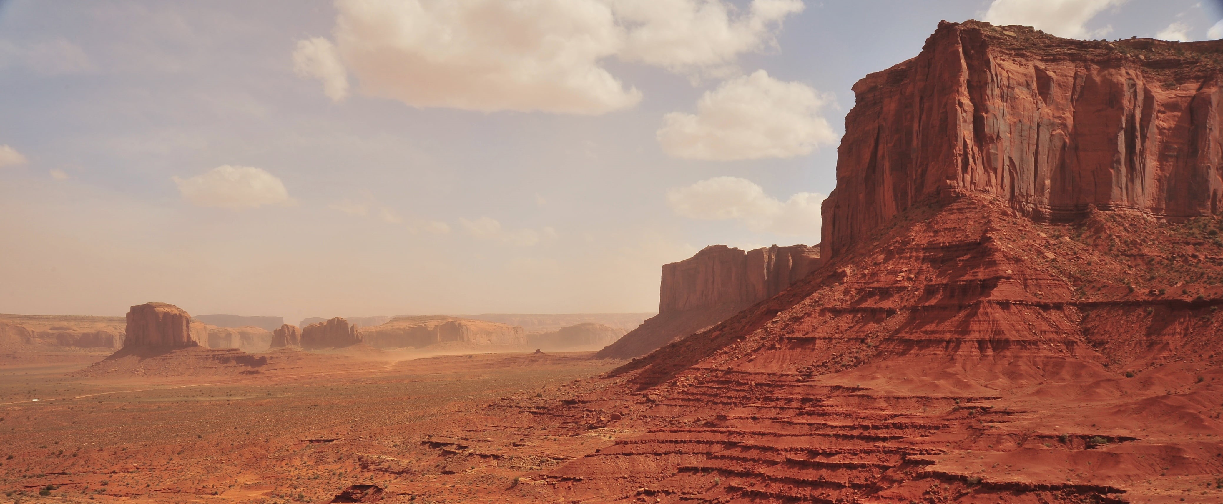 sandstone, white, nature, wild West, valley, beauty In Nature, non-urban scene, solid, sunset landscape, mountain, travel, blue, geology, navajo, western, HD Wallpaper