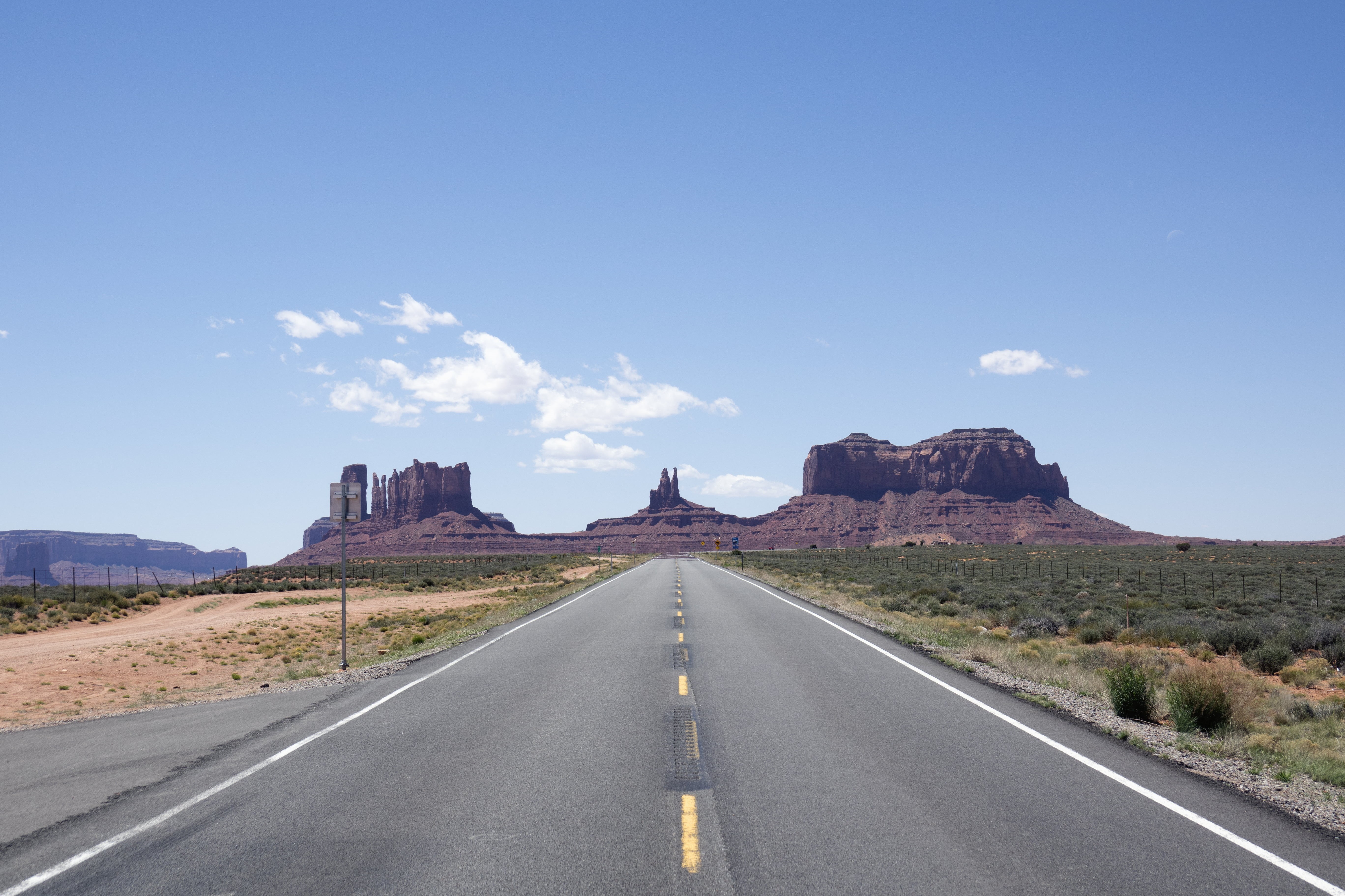 uSA, road, straight, navajo, line, monument Valley Tribal Park, the-road, mesa - Arizona, butte - Rocky Outcrop, monument Valley, landscape, famous Place, HD Wallpaper
