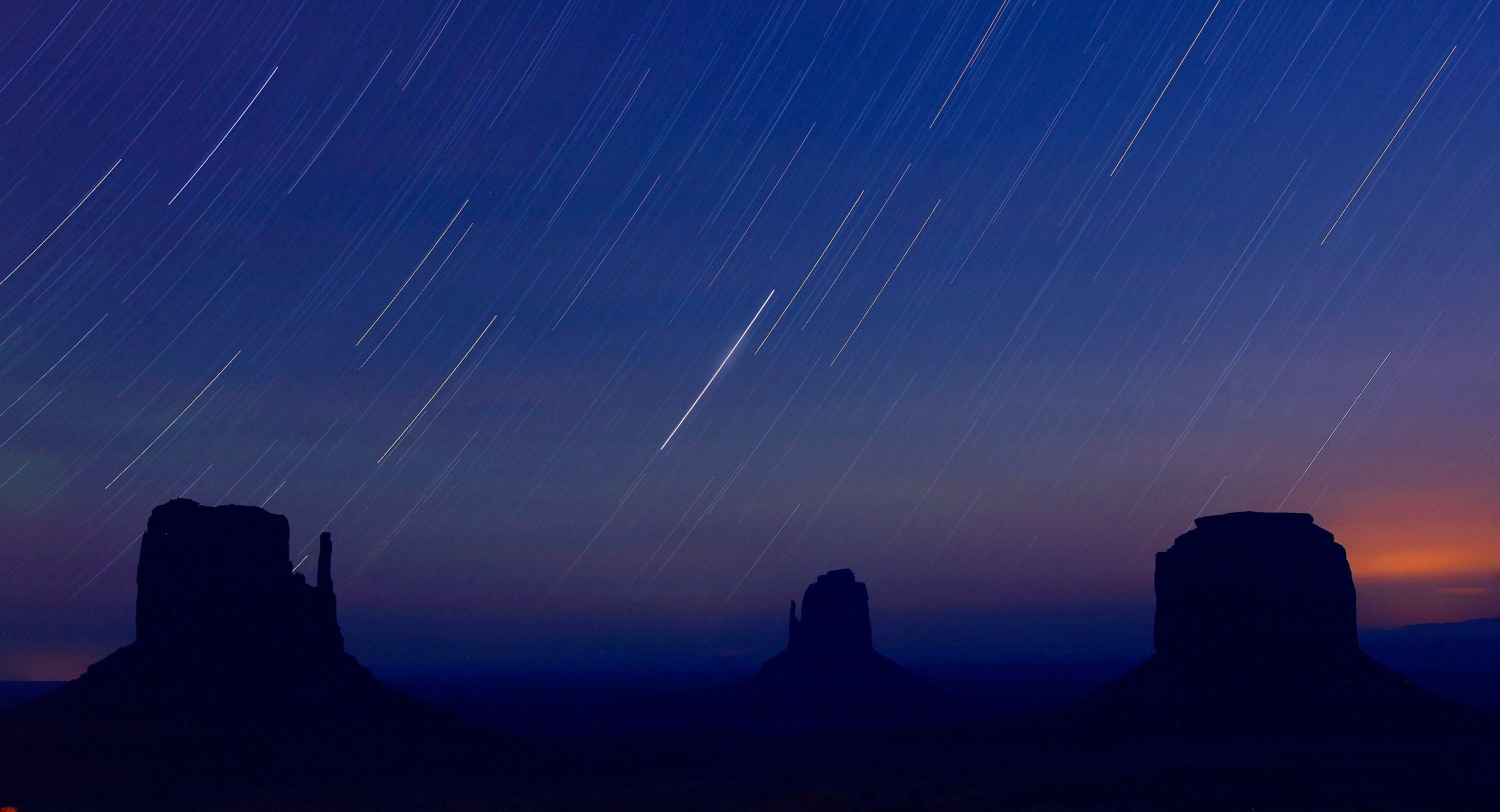utah, 2K, shower, environment, trails in the sky, desert, nature, butte - Rocky Outcrop, navajo Reservation, star - space, beauty In Nature, navajo, trails, HD Wallpaper