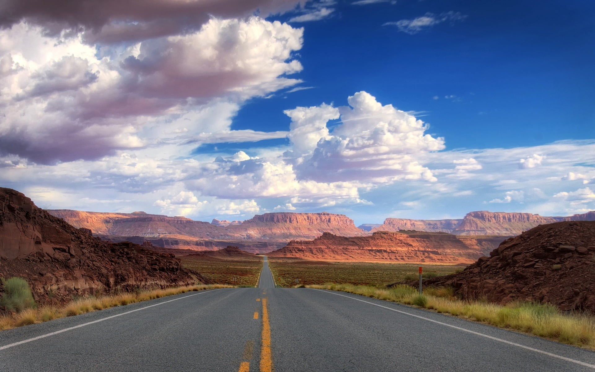mesa, marking, western USA, sky, mountain, descent, utah, 1080P, remote, canyon, travel, national Landmark, journey, lines, the Americas, extreme Terrain, HD Wallpaper