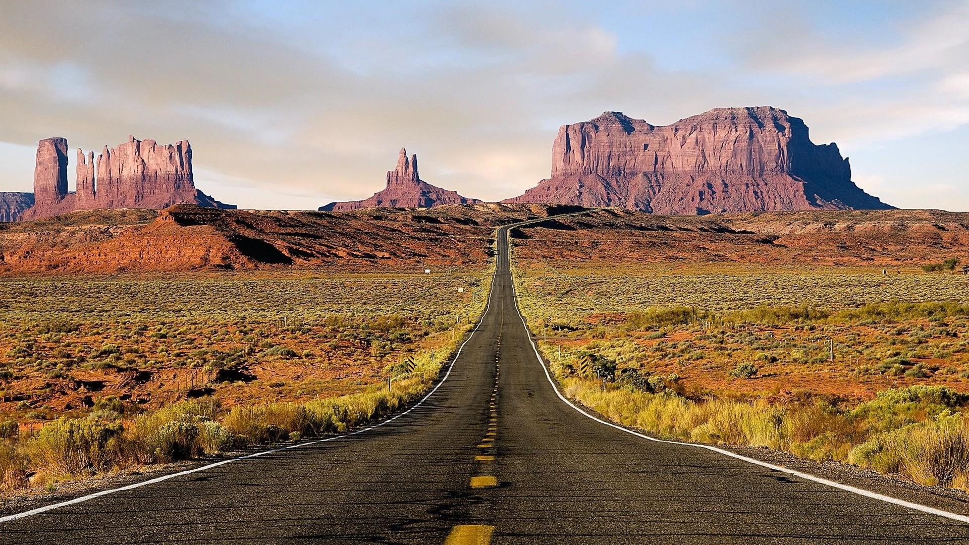 utah, 1080P, united states, usa, national park, road, monument valley, HD Wallpaper