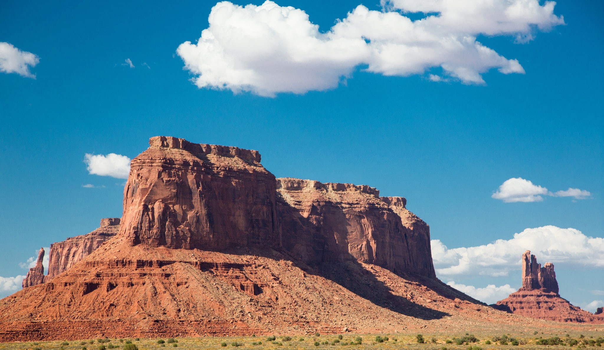 valley, Monument Valley, USA, rock, mountain, sky, monument, 1080P, cloud, HD Wallpaper