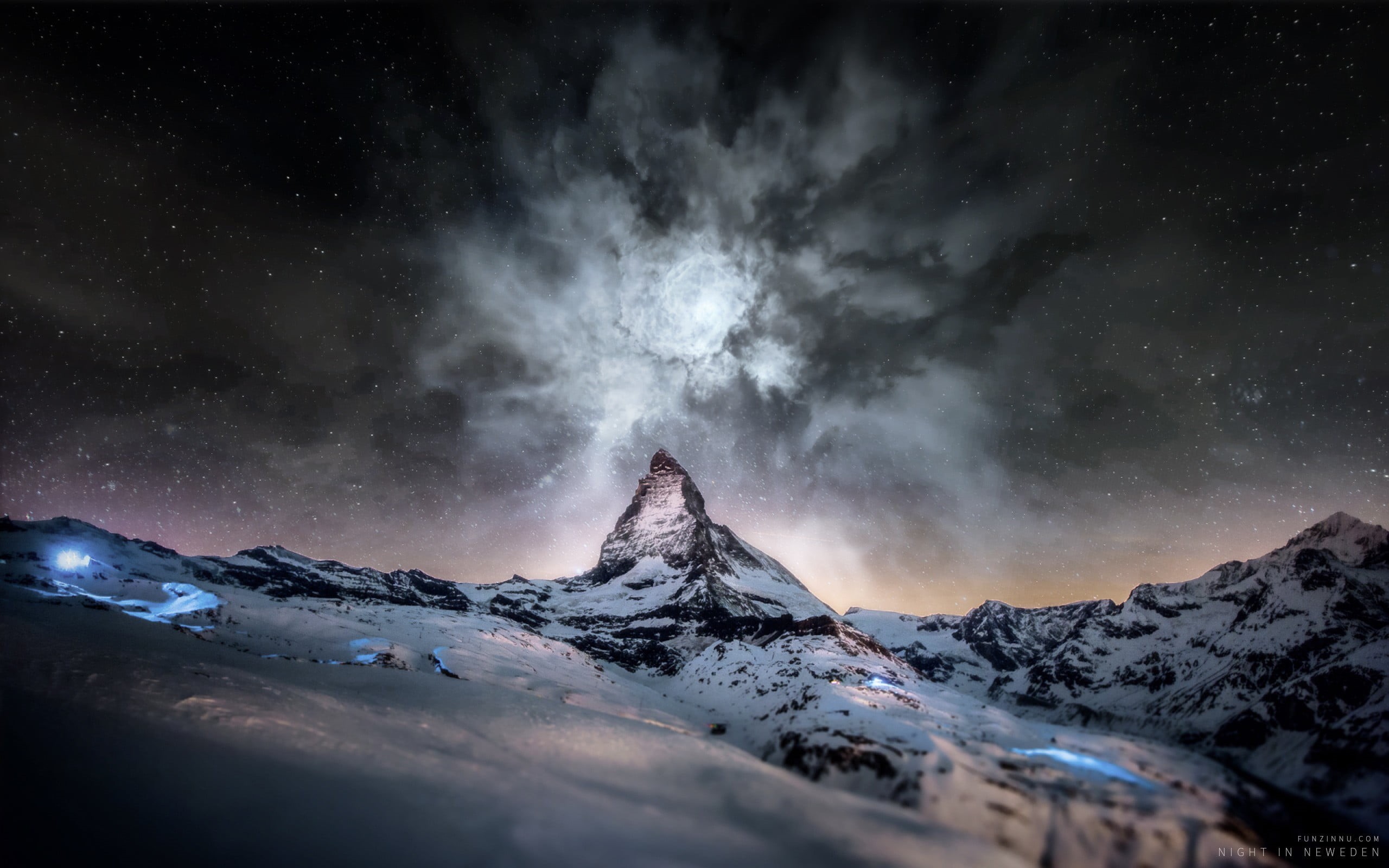 no people, tranquil scene, brown, formation, rock, space, tranquility, idyllic, beauty in nature, snow, power in nature, nature, astronomy, mountains, sky, HD Wallpaper