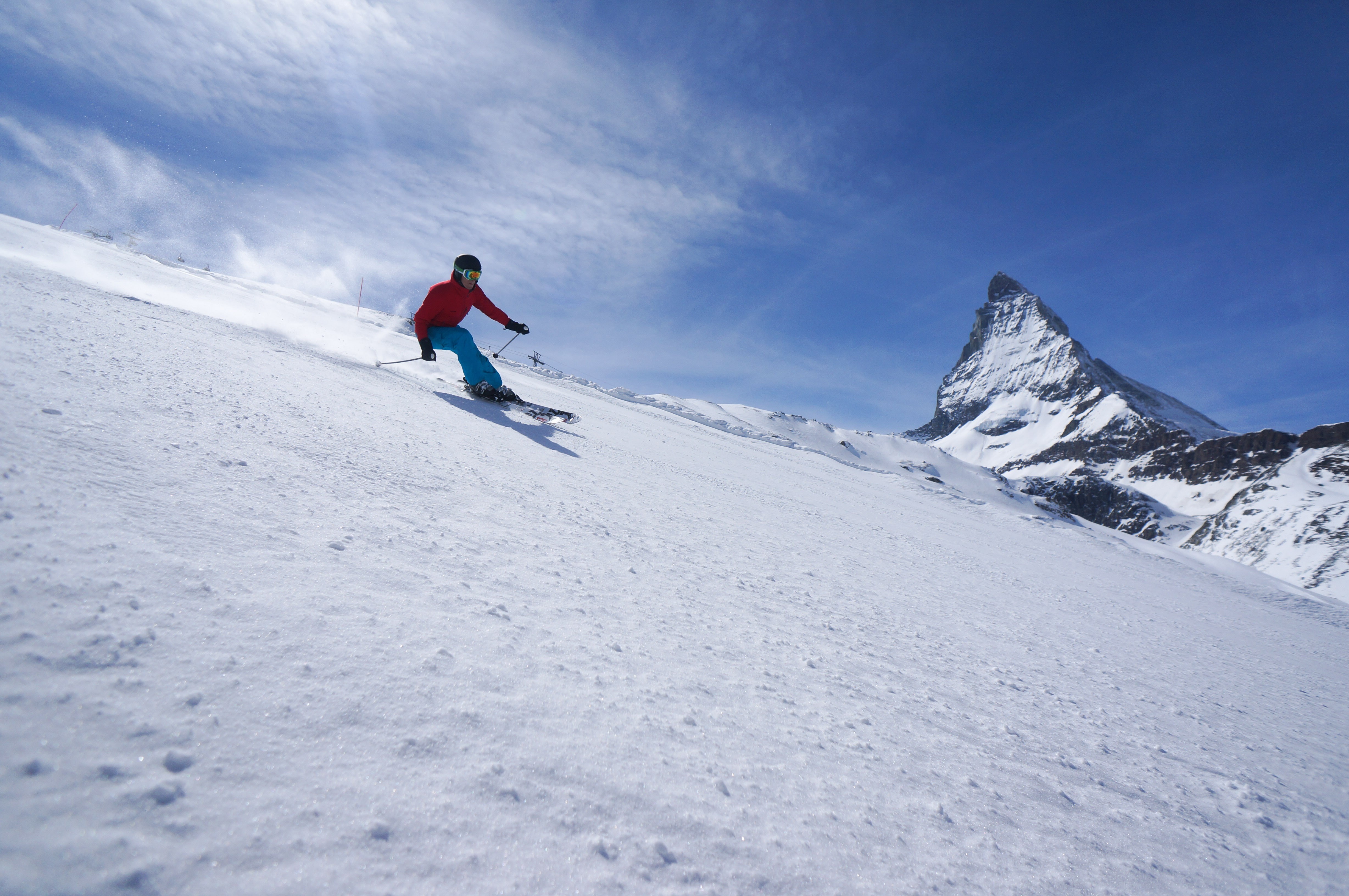 snow, Matterhorn, landscape, skiing, sport, 4K, HD Wallpaper
