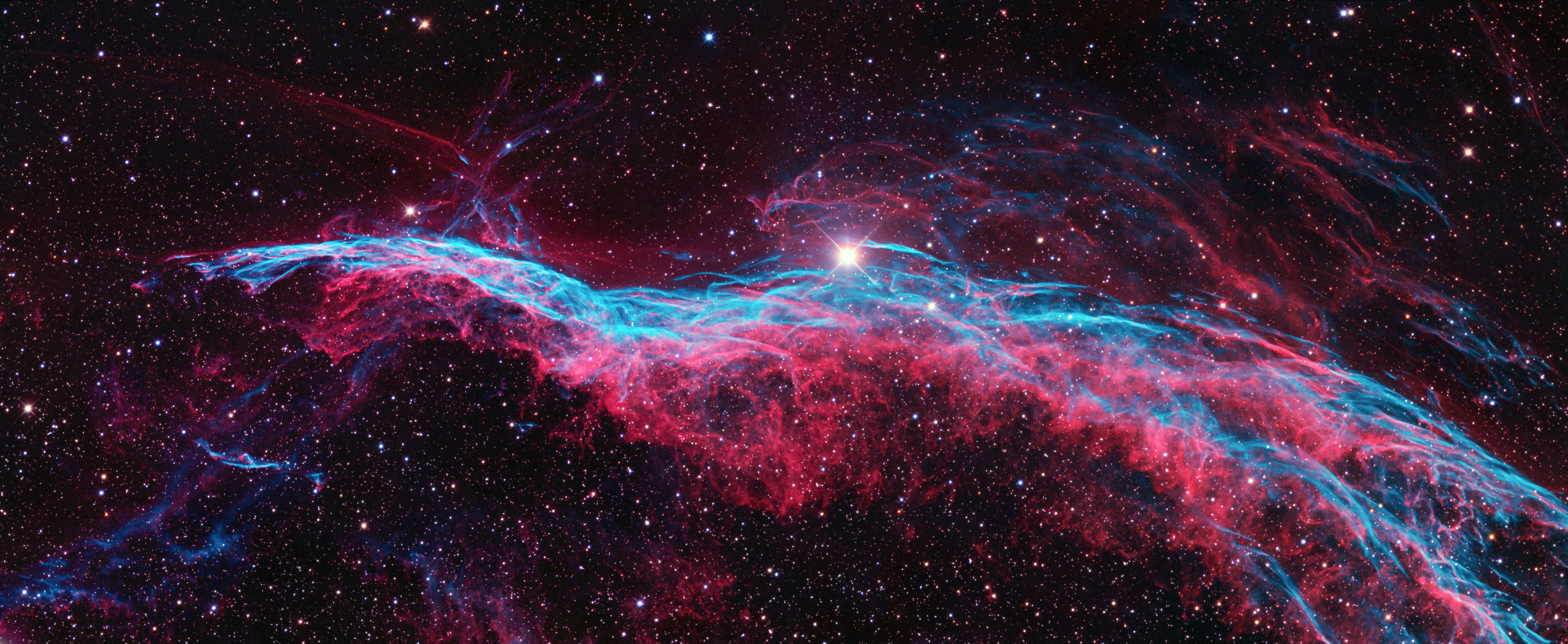 astronomy, exploding, vibrant Color, NGC6960, constellation, sky, galaxy, light - Natural Phenomenon, luminosity, blue, star - Space, nature, no people, HD Wallpaper