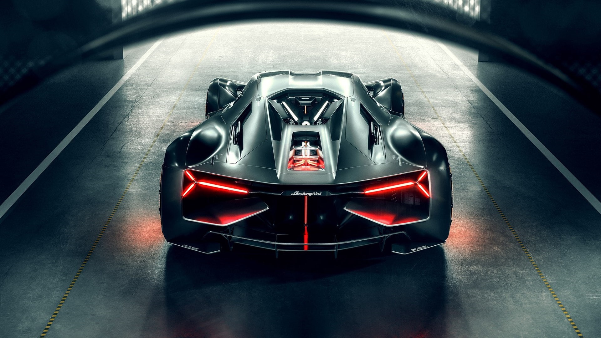1080P, lamborghini terzo millennio, concept car, sports car, lamborghini, electric car, terzo millennio, supercar, black car, HD Wallpaper