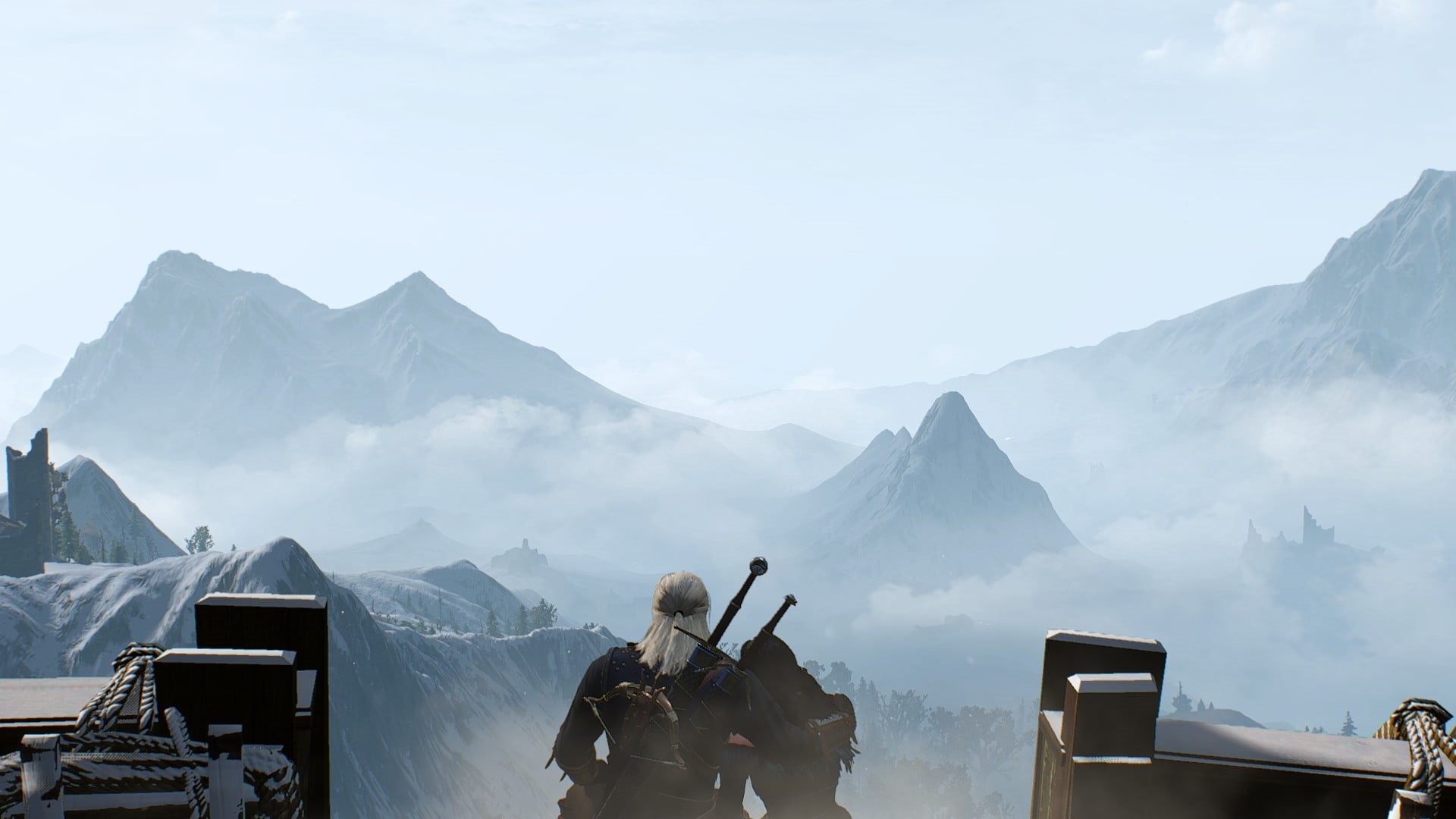 couple, Geralt of Rivia, CD Projekt RED, Yennefer of Vengerberg, Yennefer, 1080P, Geralt of Riva, Skellige, PC gaming, mountains, The Witcher 3: Wild Hunt, HD Wallpaper