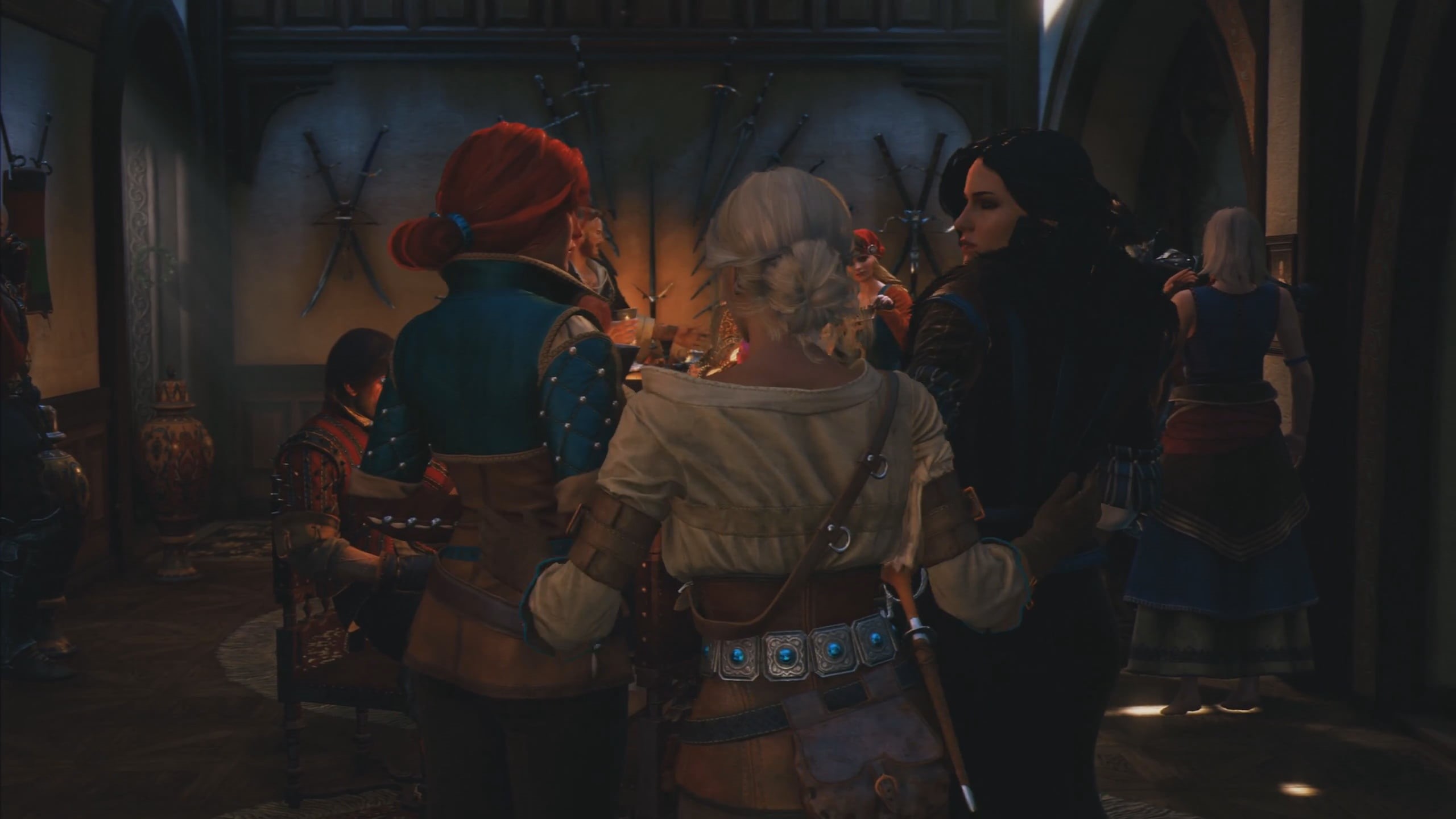 walking, clothing, Ciri, architecture, real people, Yennefer of Vengerberg, casual clothing, people, lifestyles, group of people, shirt, night, video games, HD Wallpaper