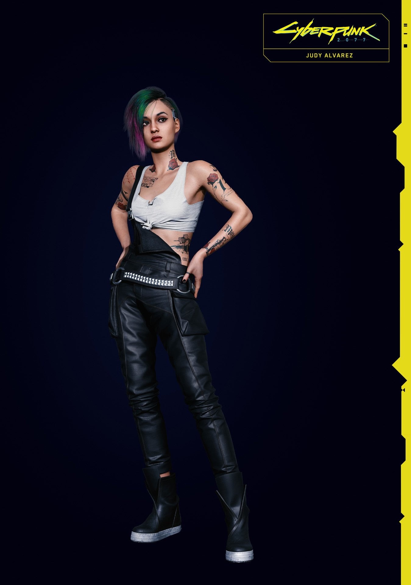 Judy Alvarez, Cyberpunk 2077, Cute Bunny, artwork, 720P, Phone HD Wallpaper