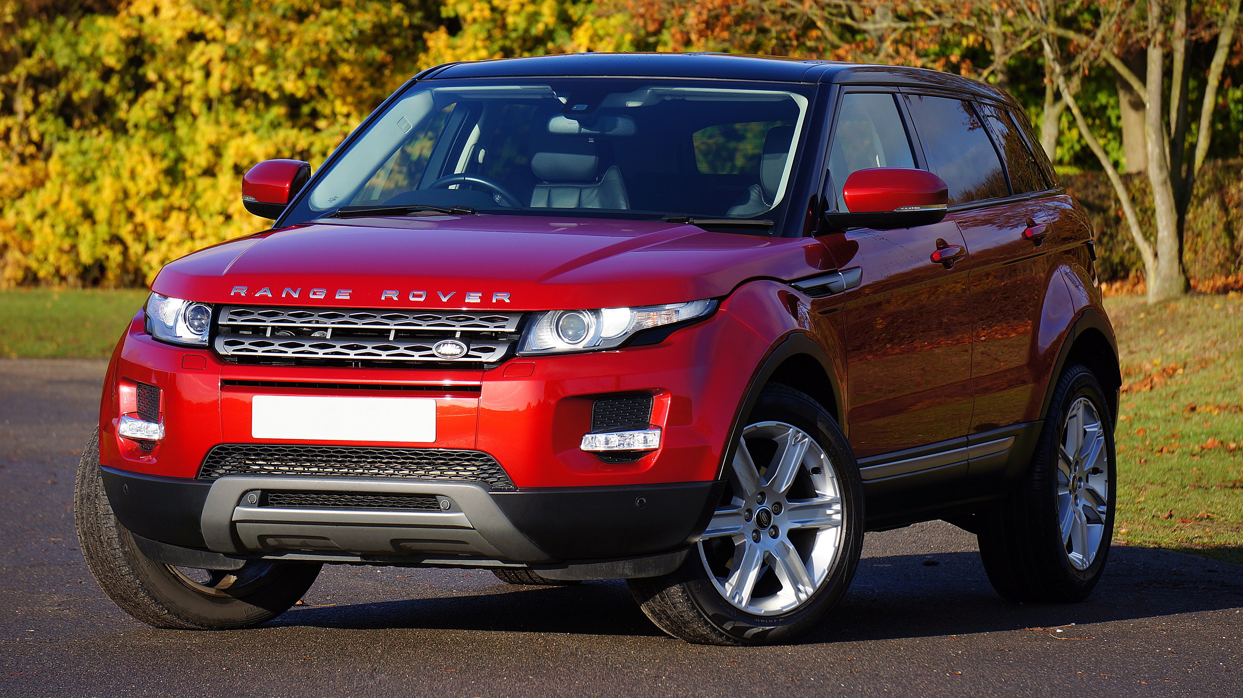 automotive, travel, 4K, auto, metal, stationary, red, suv, automobile, rover, nature, range, motor vehicle, 4x4, chrome, no people, day, mode of transportation, HD Wallpaper