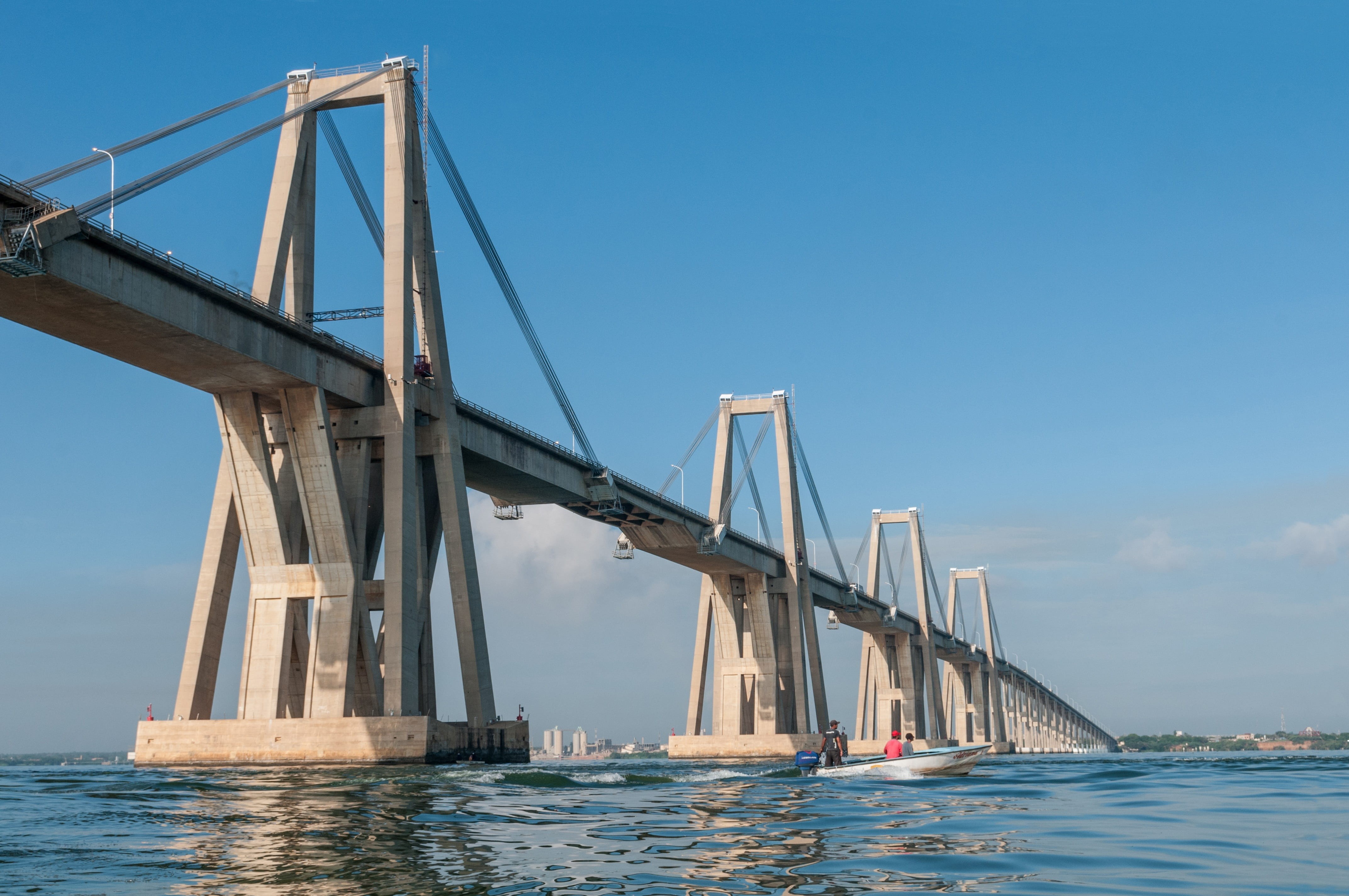 sky, general rafael urdaneta, waterfront, concrete, hero, viaduct, mode of transportation, clear sky, span, outdoors, cloudy, bridge, engineering, gray, HD Wallpaper