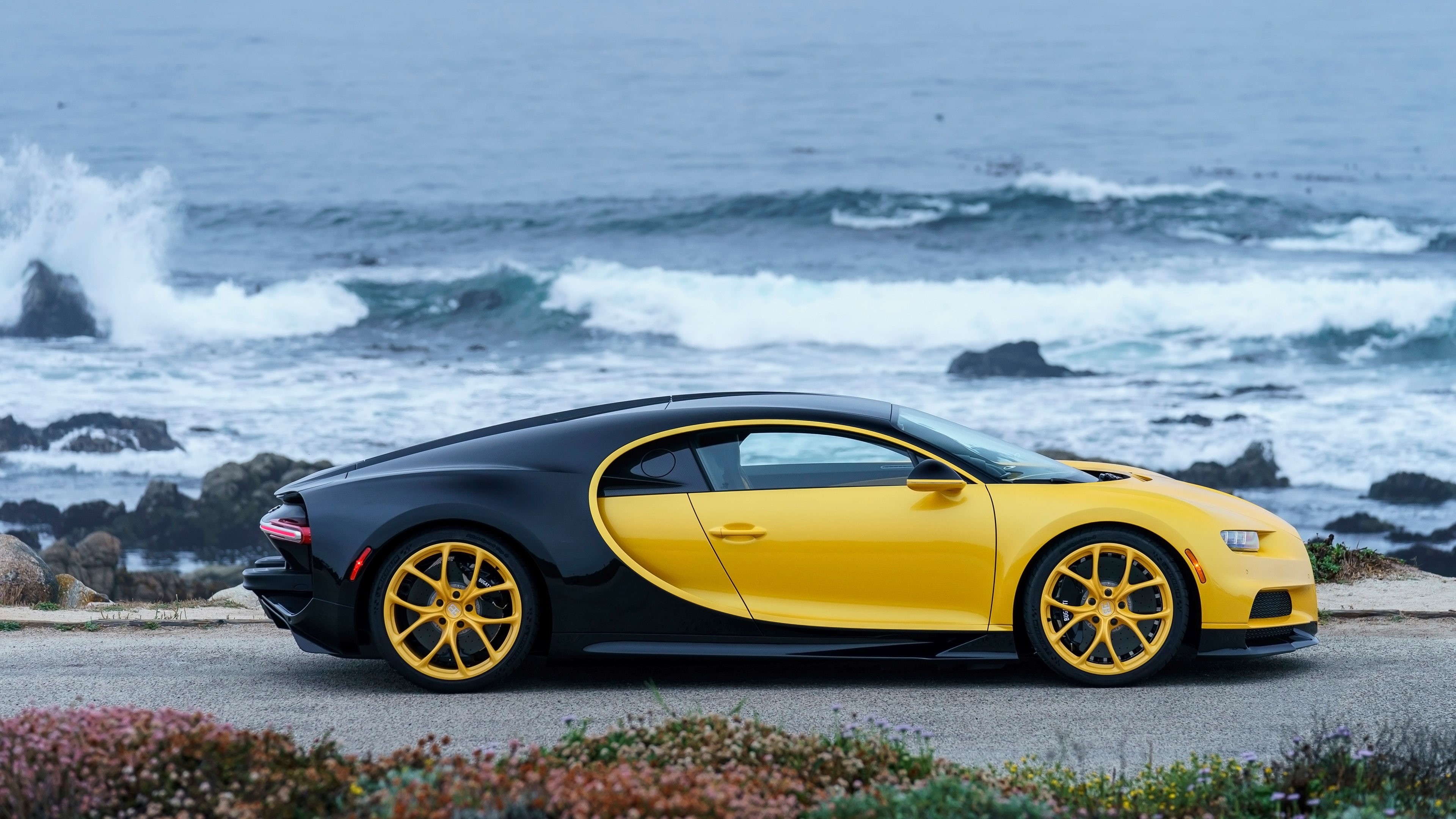 sports car, wheel, 4K, personal luxury car, land vehicle, supercar, performance car, automotive design, bugatti, vehicle, luxury vehicle, car, HD Wallpaper