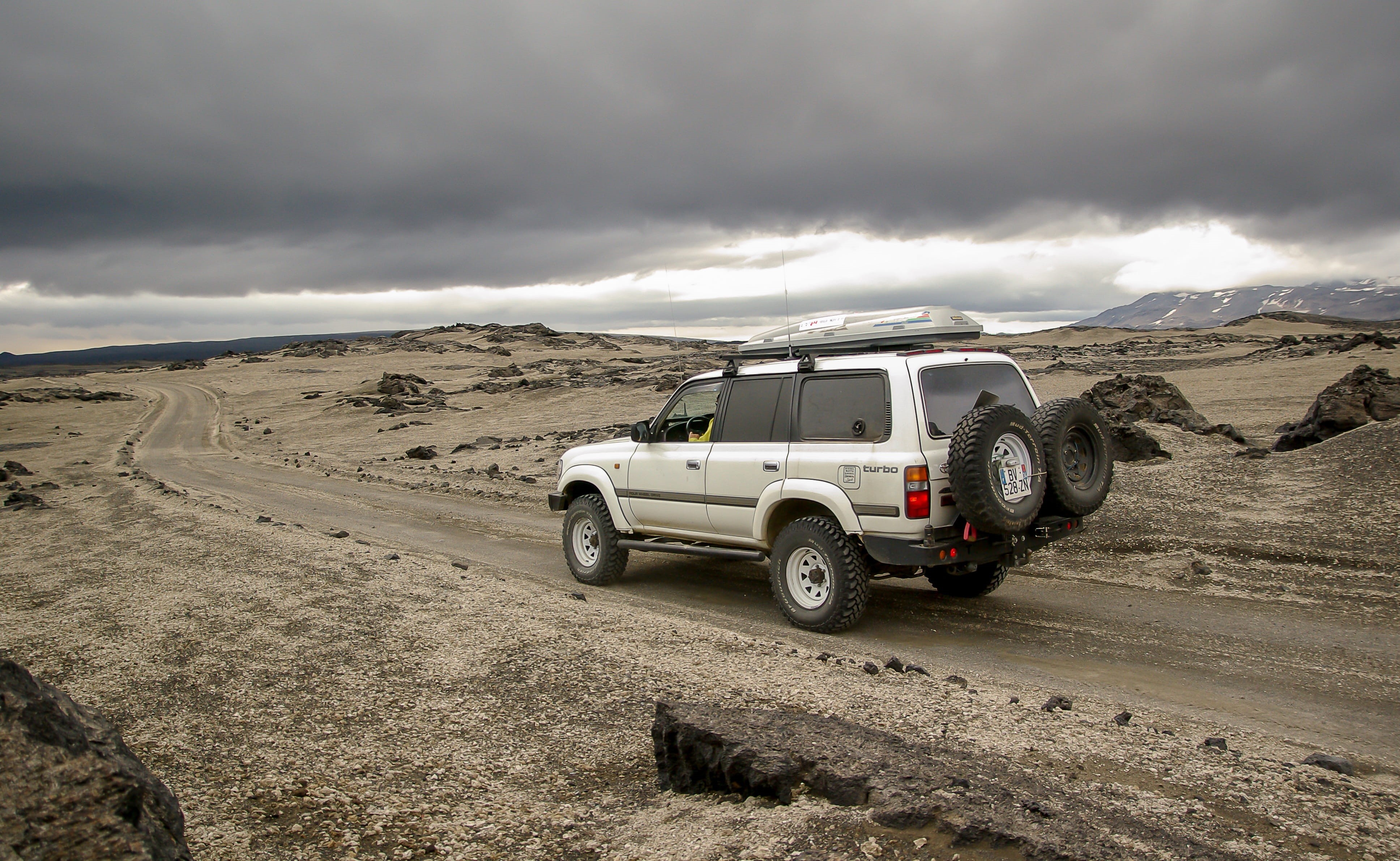 transportation, mode of Transport, motor vehicle, cloud - sky, cloudy, off-Road Vehicle, Volcanism, travel, mode of transportation, sky, Askja, scenics, HD Wallpaper