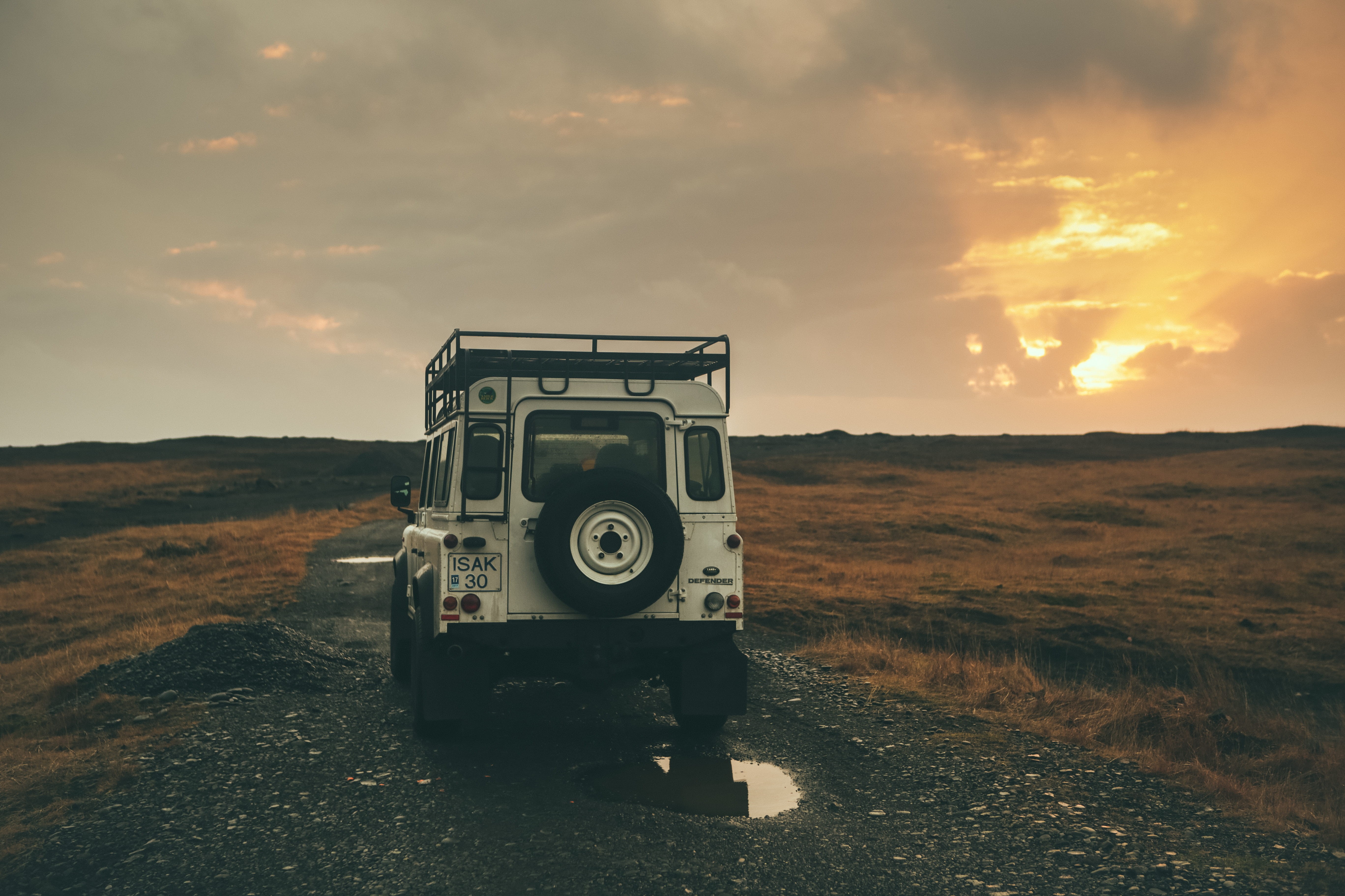 dirt Road, journey, transportation, technology, mode of transportation, scenics - nature, car, grass, 4x4, desert, cloud - sky, golden hour, sky, mode of Transport, HD Wallpaper