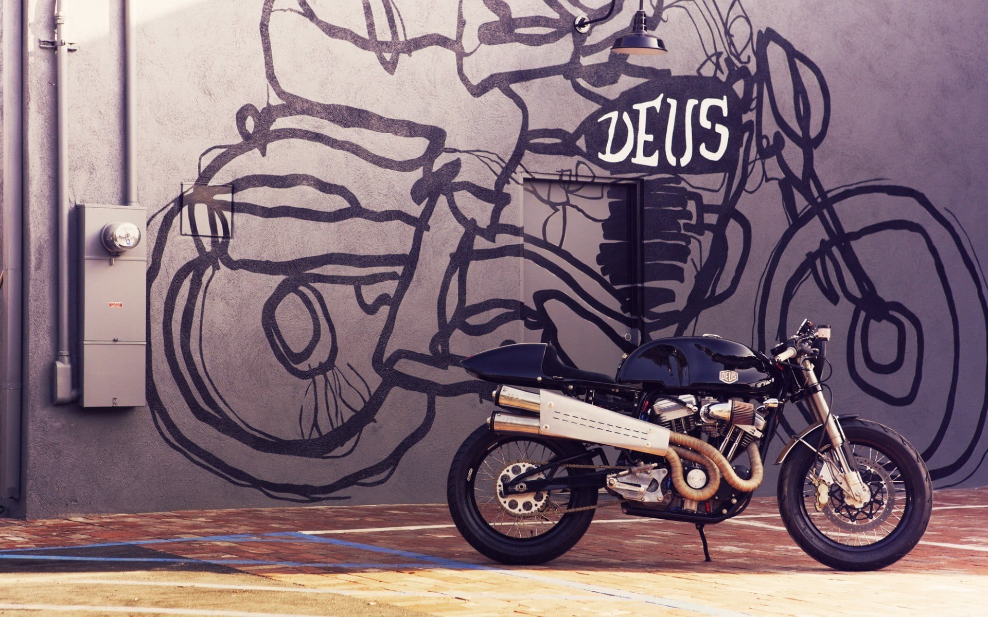 wall, built structure, side view, street, city, outdoors, architecture, creativity, stationary, bicycle, graffiti, black, building exterior, day, travel, HD Wallpaper