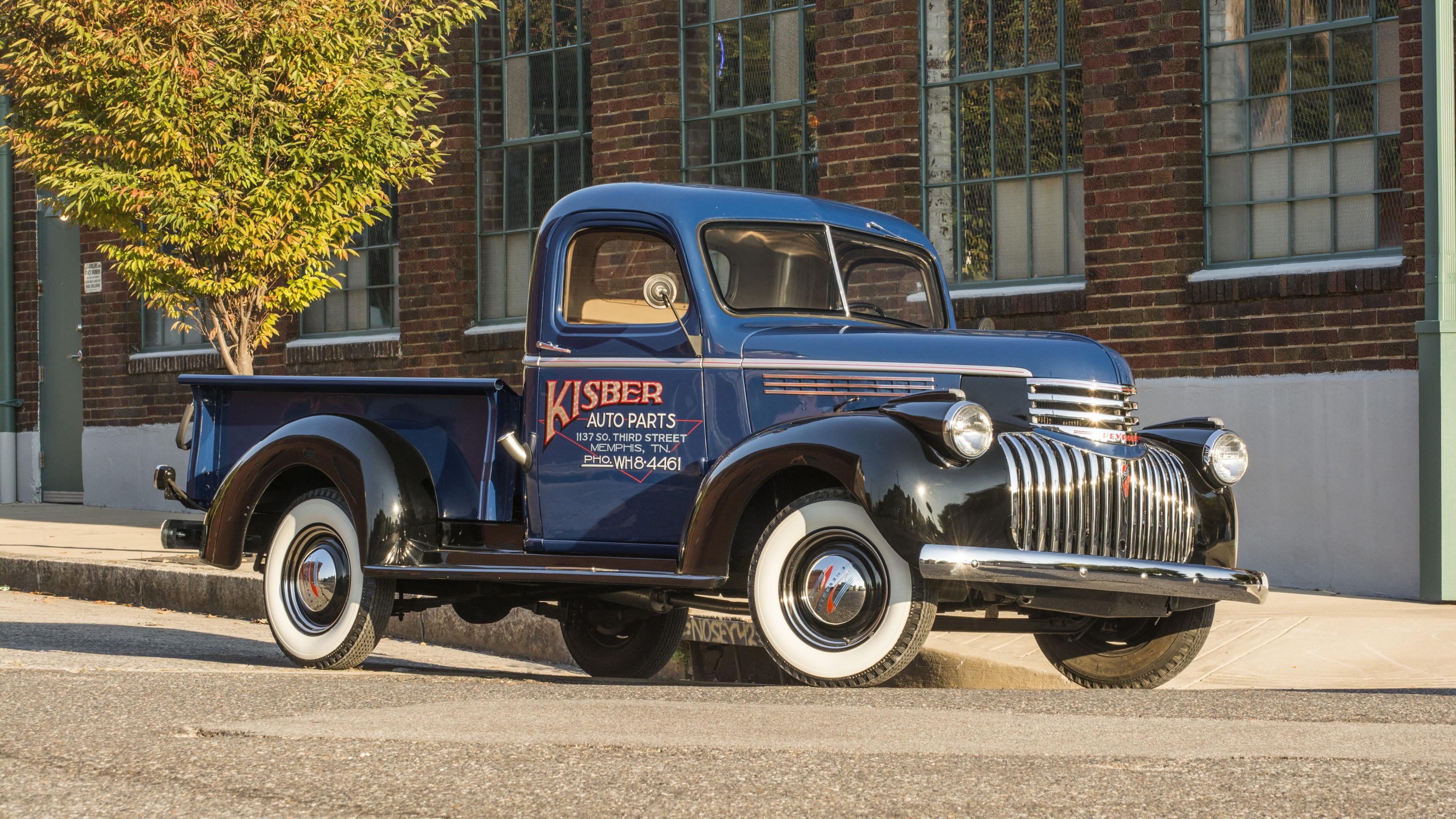 pickup, day, architecture, building, city, awesome, mode of transportation, built structure, chevrolet, classic, pickup truck, car, no people, truck, outdoors, HD Wallpaper