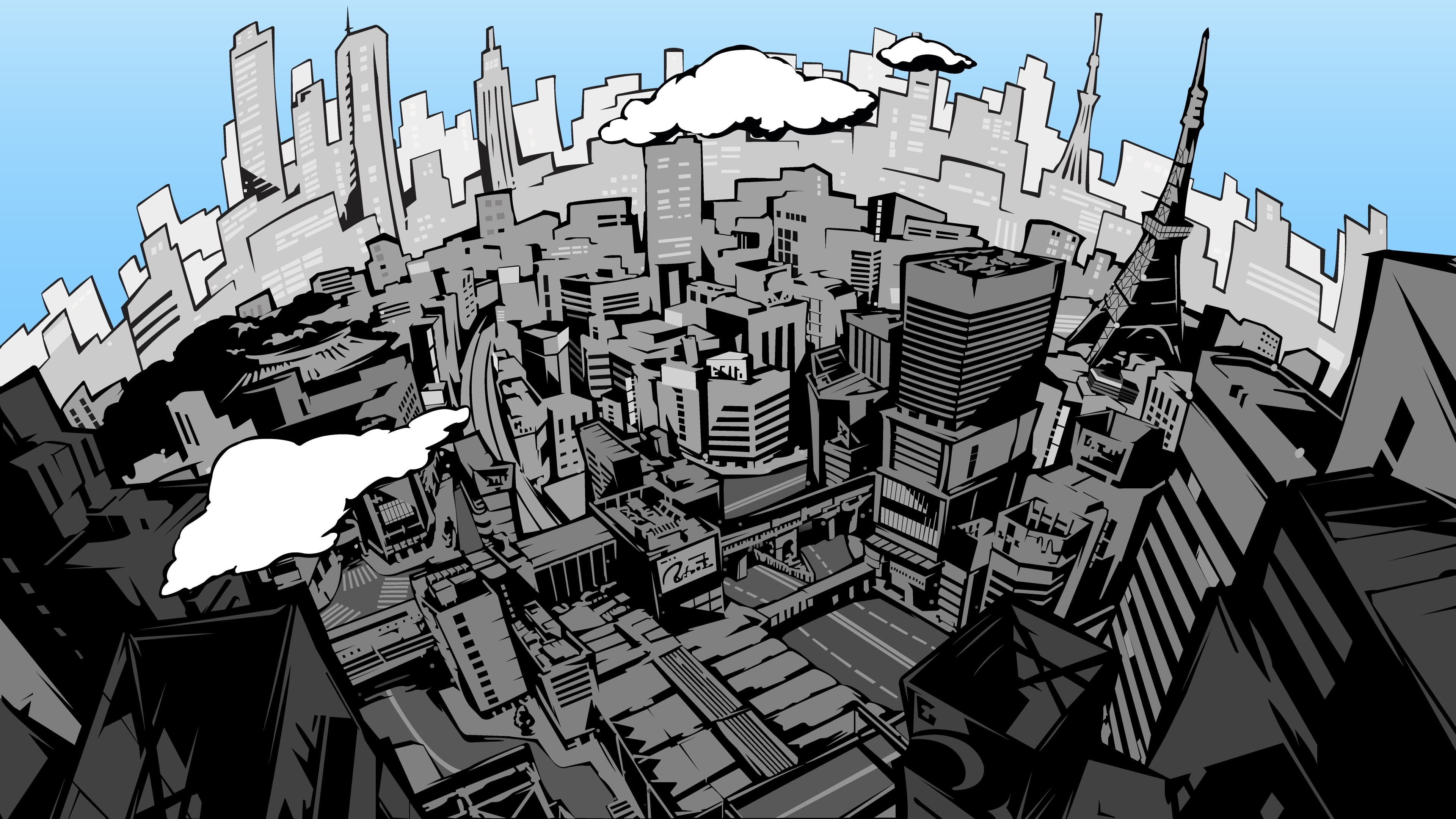 day, Persona 5, residential district, 4K, built structure, sky, place of worship, sunlight, architecture, building, low angle view, no people, city, Persona series, HD Wallpaper