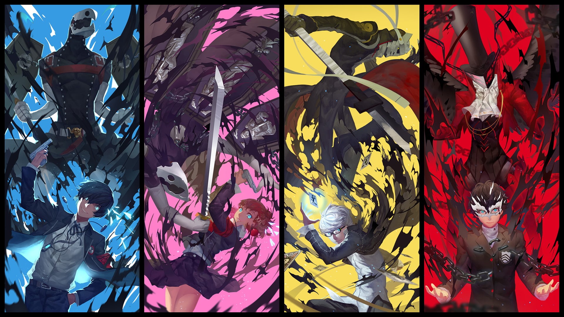 Persona 4, Persona 5, atlus, 1080P, Persona 3, Persona series, HD Wallpaper