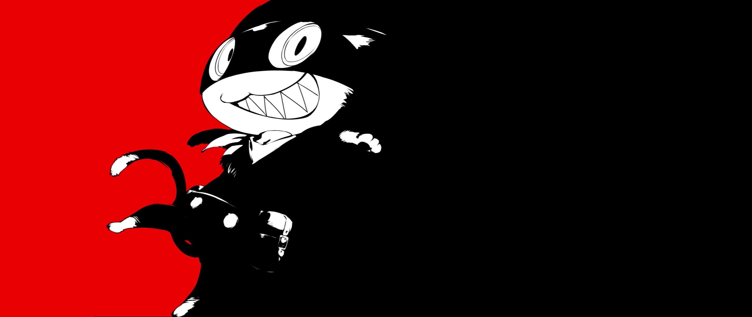 indoors, single object, cut out, colored background, Shin Megami Tensei Series, representation, contemplation, JRPGs, red, close-up, Morgana, Persona series, HD Wallpaper