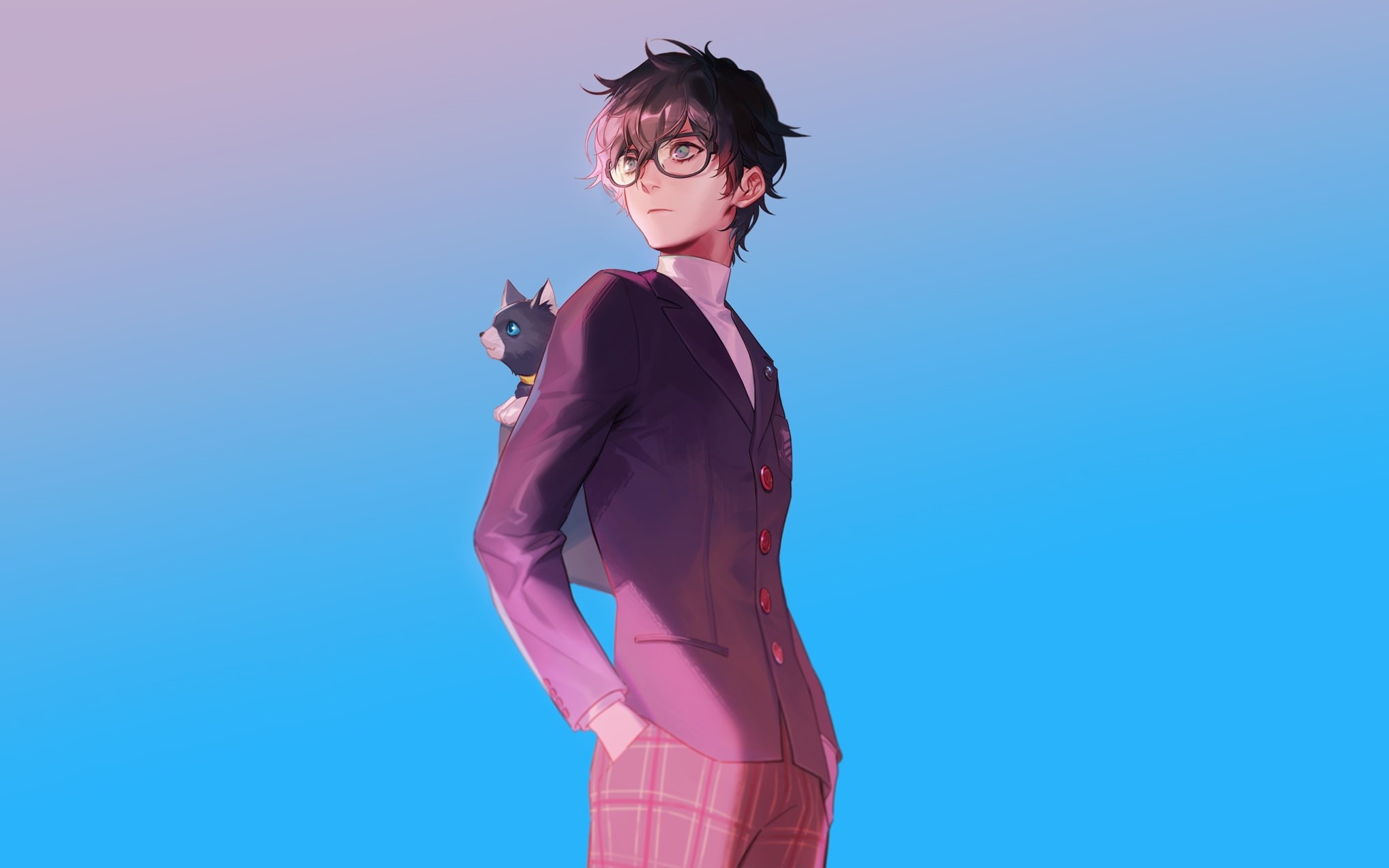 1080P, Protagonist (Persona 5), Persona 5, Persona series, HD Wallpaper