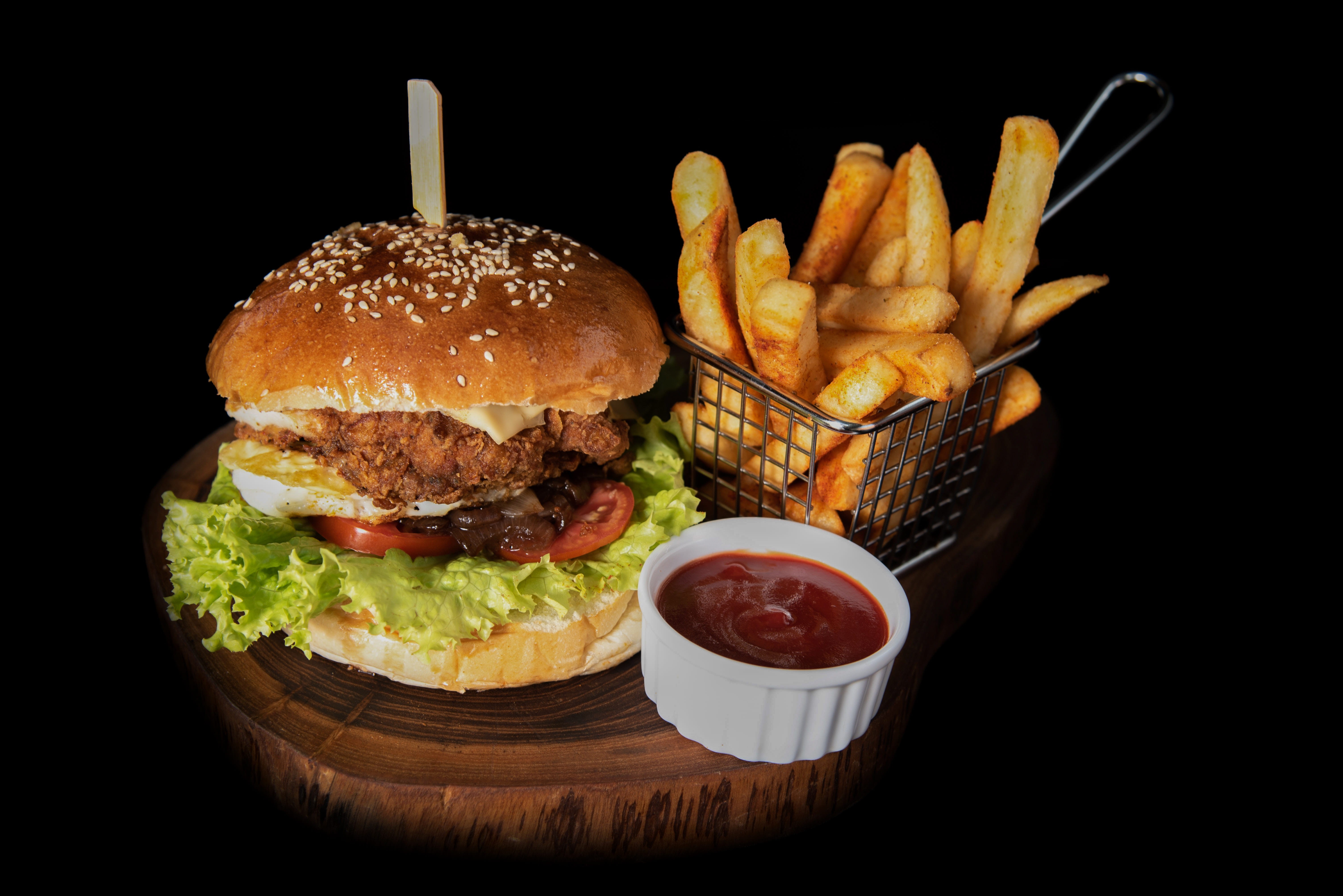 beverage, mayonnaise, bread, sandwich wrap, studio shot, bun, lunch, ketchup, relish, no people, seasoning, black background, take out food, prepared potato, HD Wallpaper