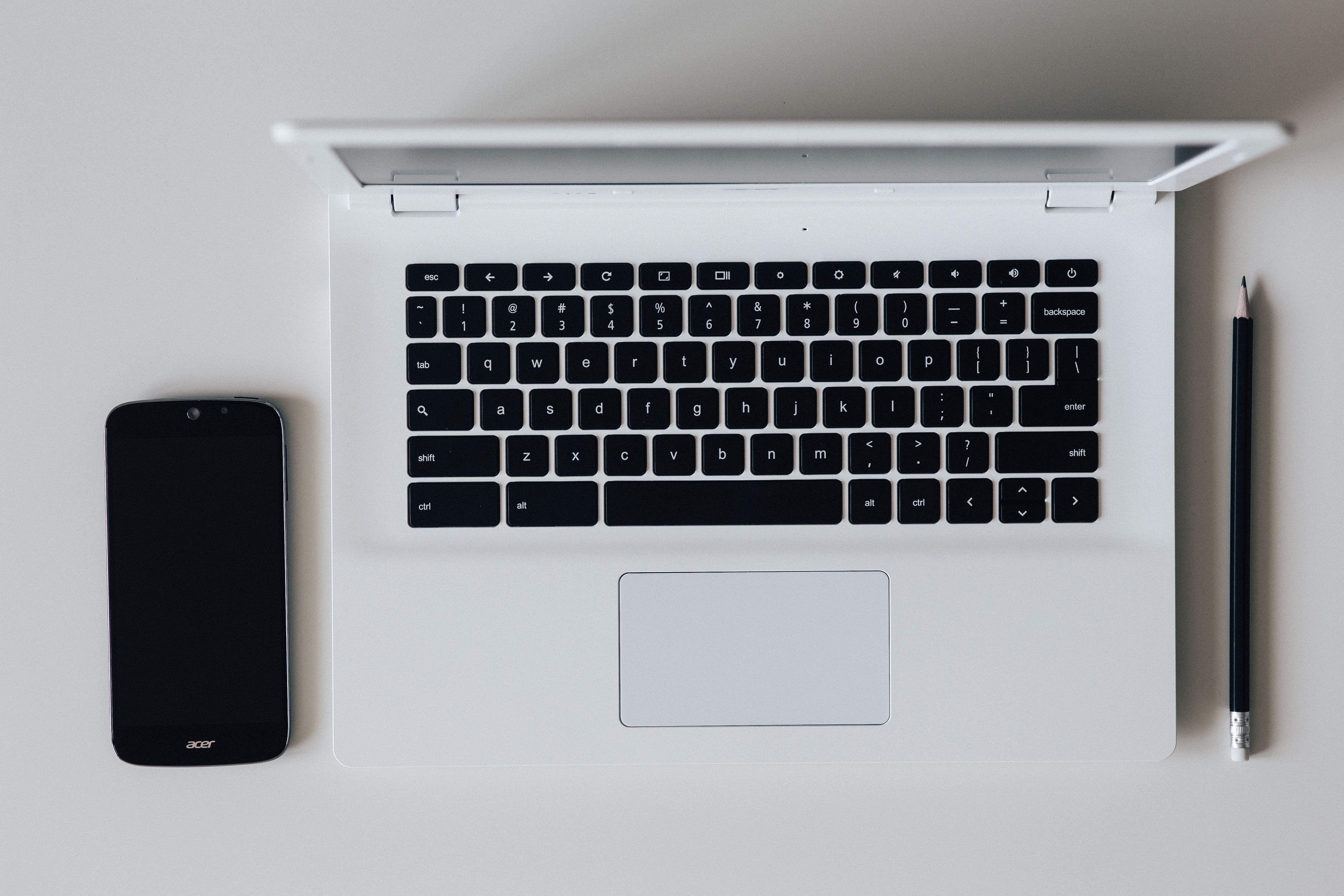 white color, headphones, keyboard, smartphone, portable information device, 5K, computer Monitor, acer, computer part, computer key, connection, internet, HD Wallpaper