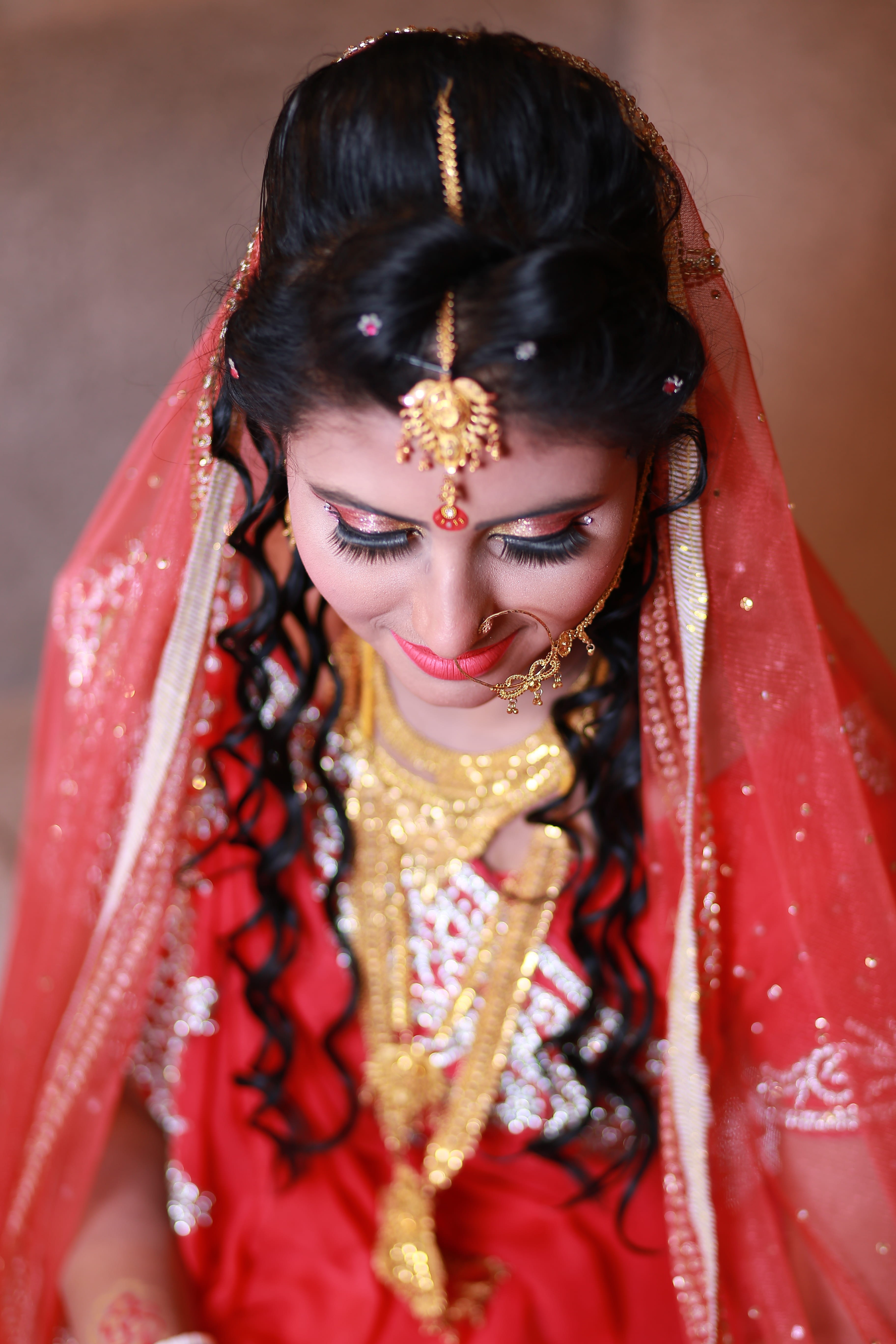 exotic, veil, hair, one person, hairstyle, pretty, dress, girl, front view, bride, make-up, art, attractive, wearing, female, glamour, person, curly, adult, Phone HD Wallpaper