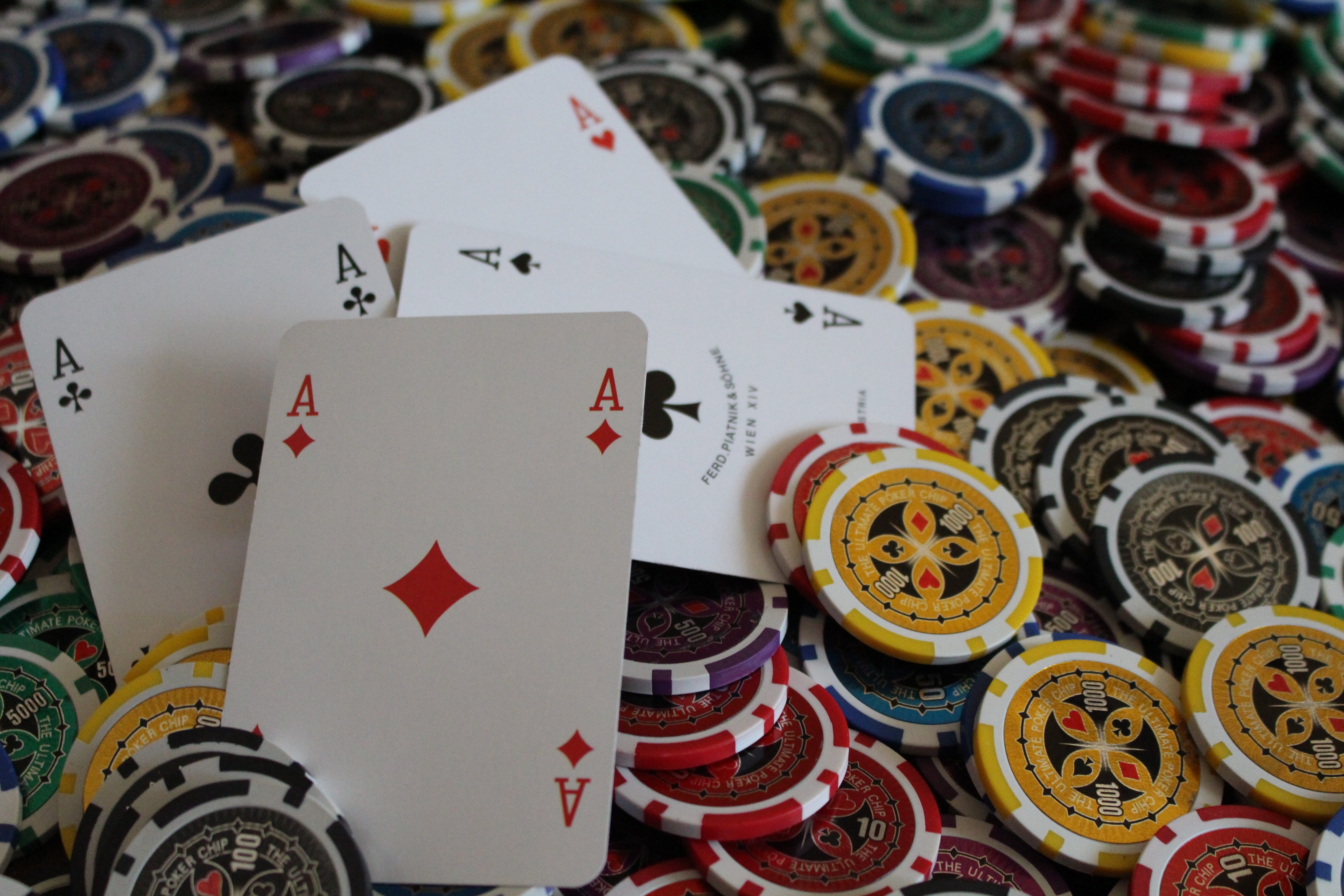 abundance, selective focus, team, pattern, gold, table, Color, leisure Games, Game, playing, luck, still life, Money, shape, no people, variation, poker - Card Game, HD Wallpaper