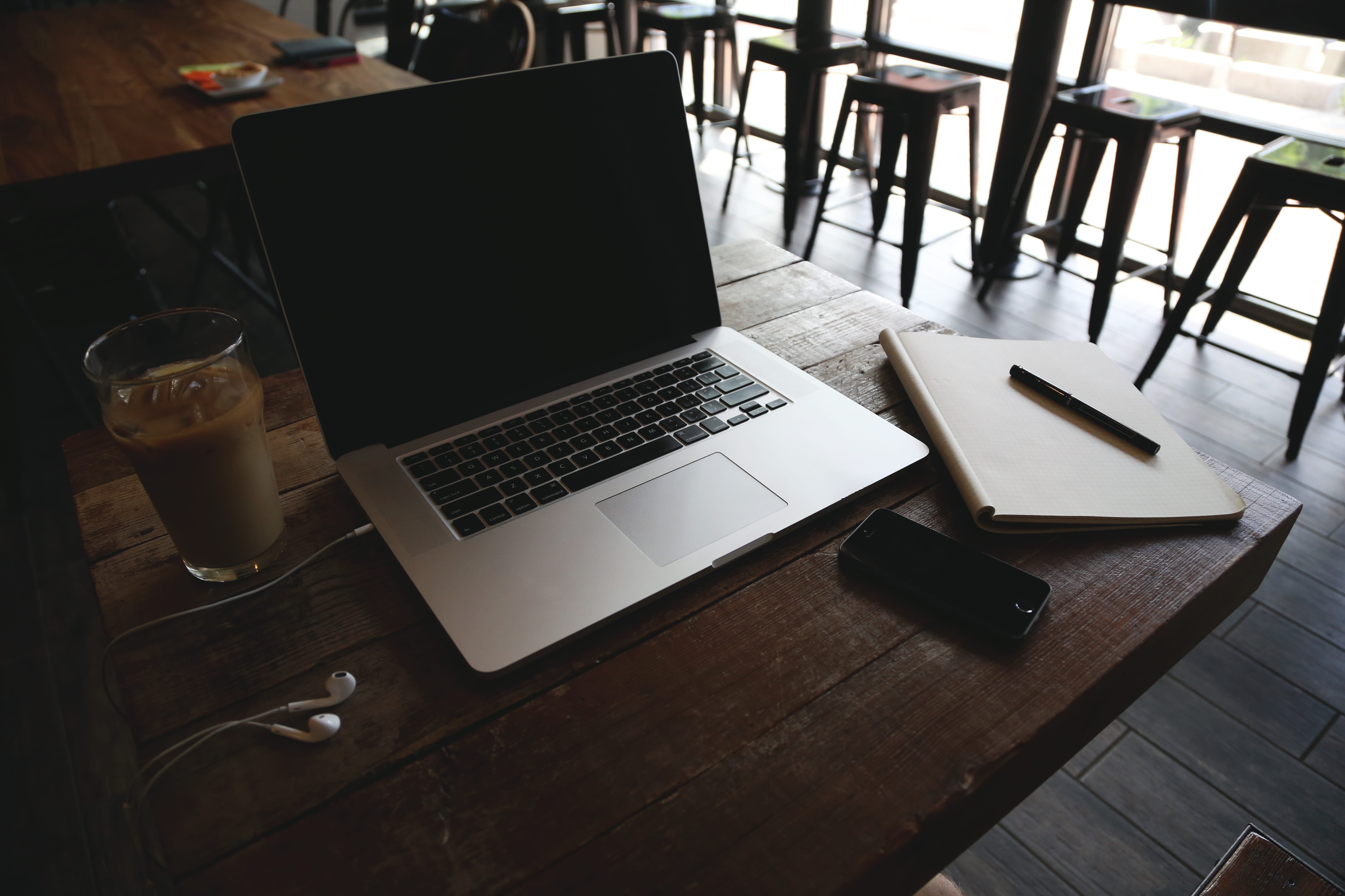 food and drink, black, wireless technology, plan, pen, creative, office, household equipment, glass, still life, connection, computer, notebooks, portable information device, HD Wallpaper
