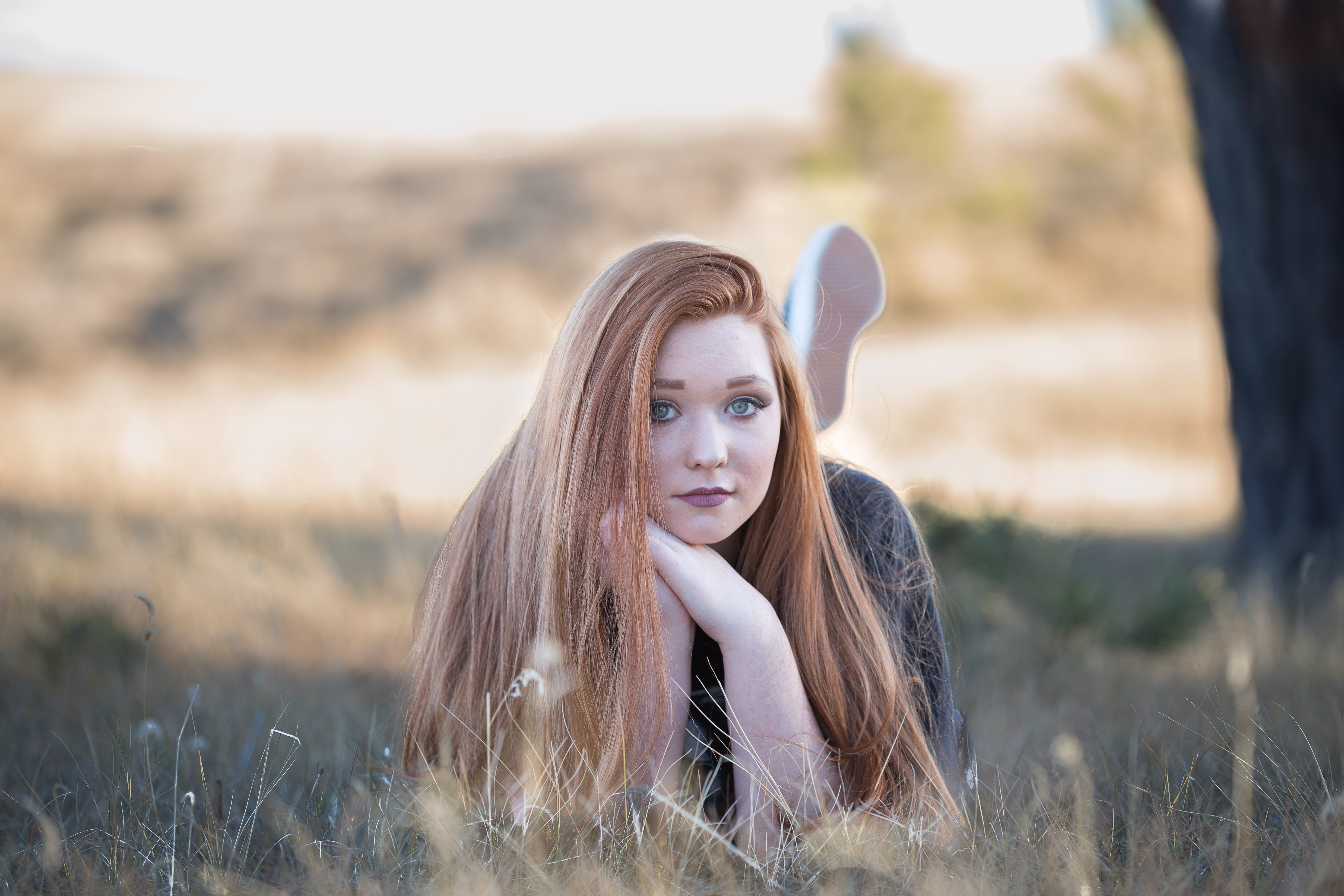 female, land, one person, leisure activity, attractive, face, hairstyle, 5K, women, girl, country, field, portrait, teenager, young, young women, green, HD Wallpaper
