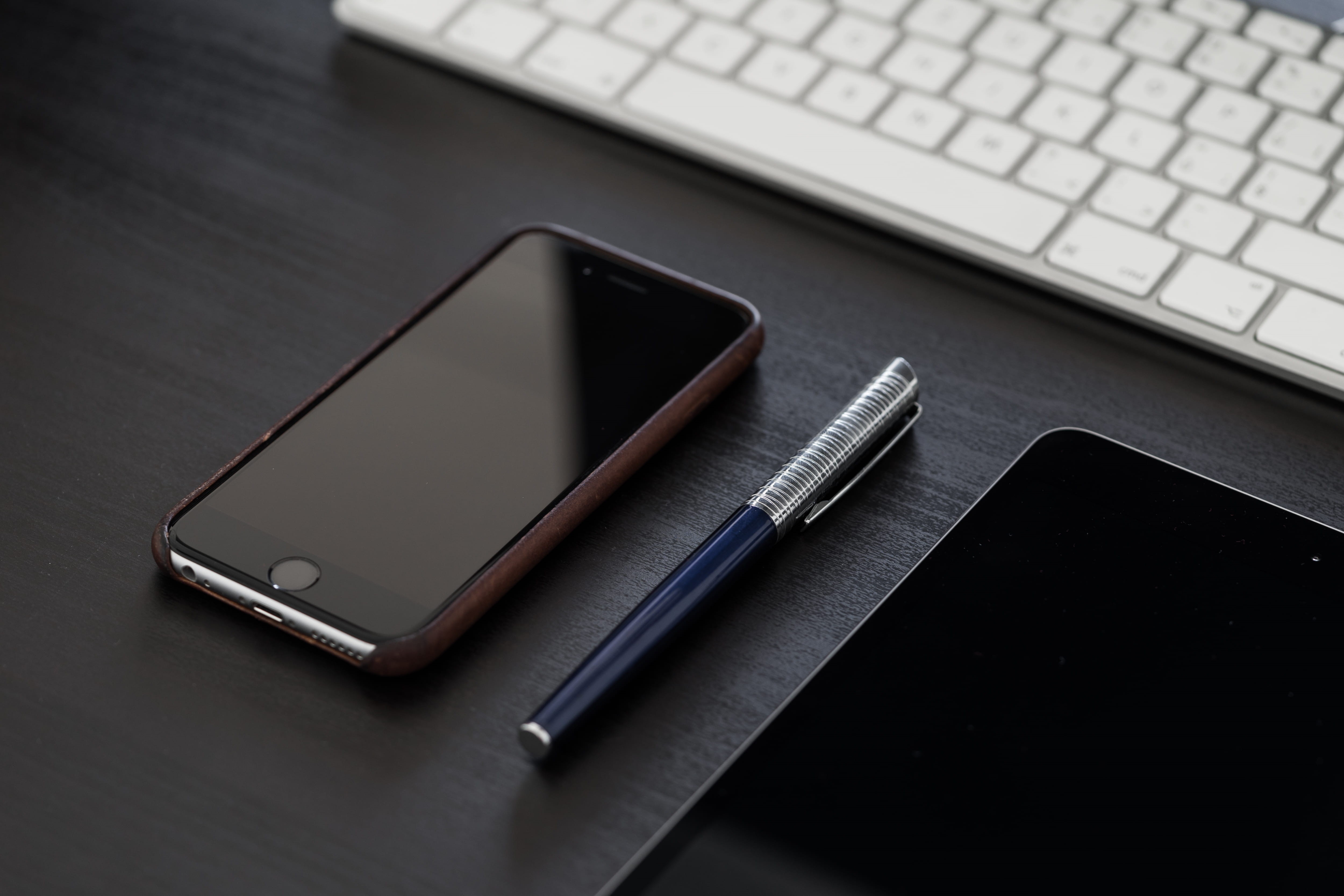 working, smartphone, silver, laptop, macbook, computer equipment, connection, simplicity, computer keyboard, 4K, close-up, portable information device, HD Wallpaper