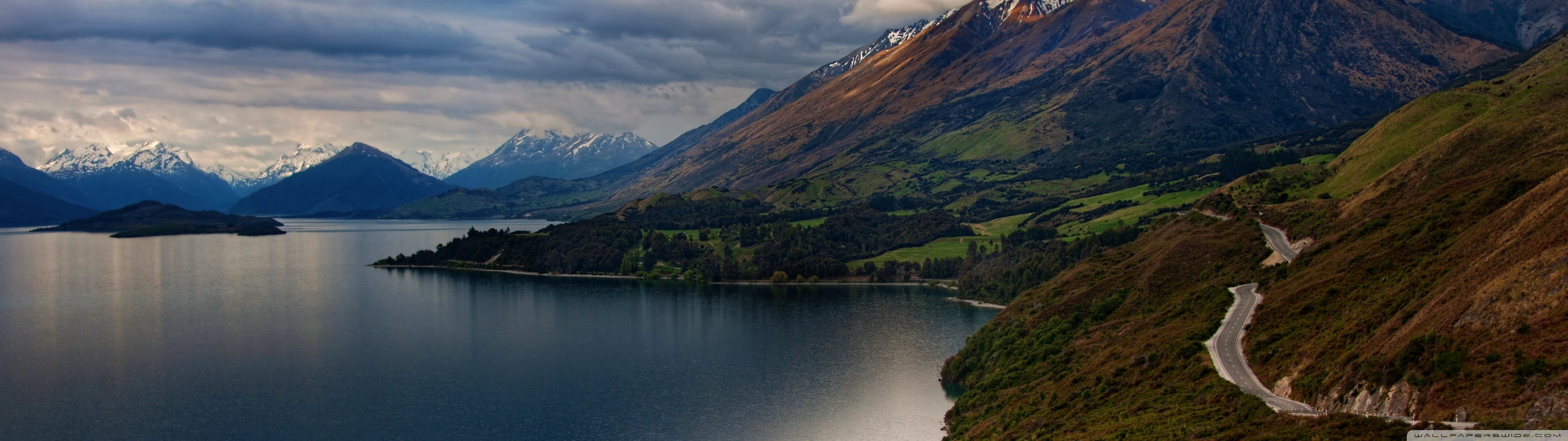 mountain Range, environment, fjord, mountain, landscape, mountain Peak, lake, autumn, reflection, non-urban scene, cloud - Sky, blue, land, near, water, HD Wallpaper