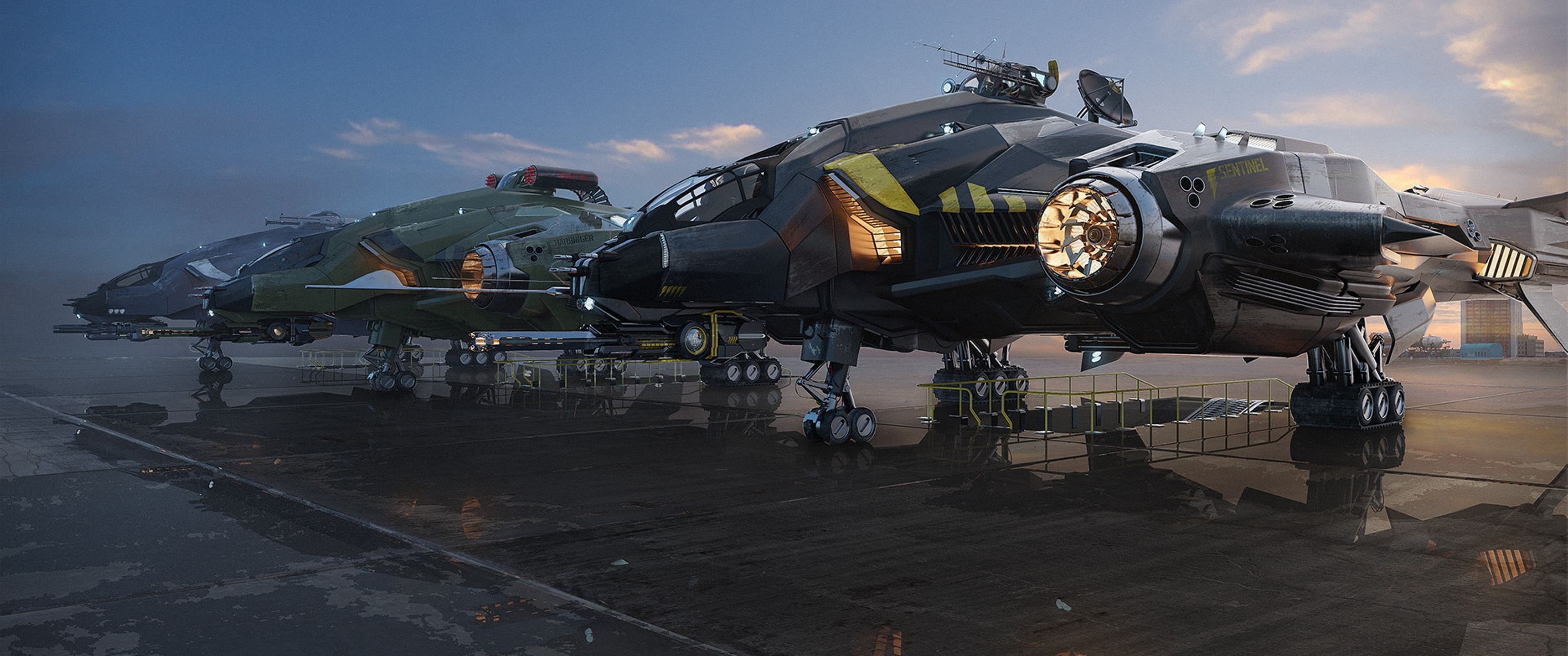 Star Citizen, outdoors, navy, water, sky, transportation, technology, sea, motion, the past, copy space, 2K, aerospace industry, museum, black, no people, HD Wallpaper