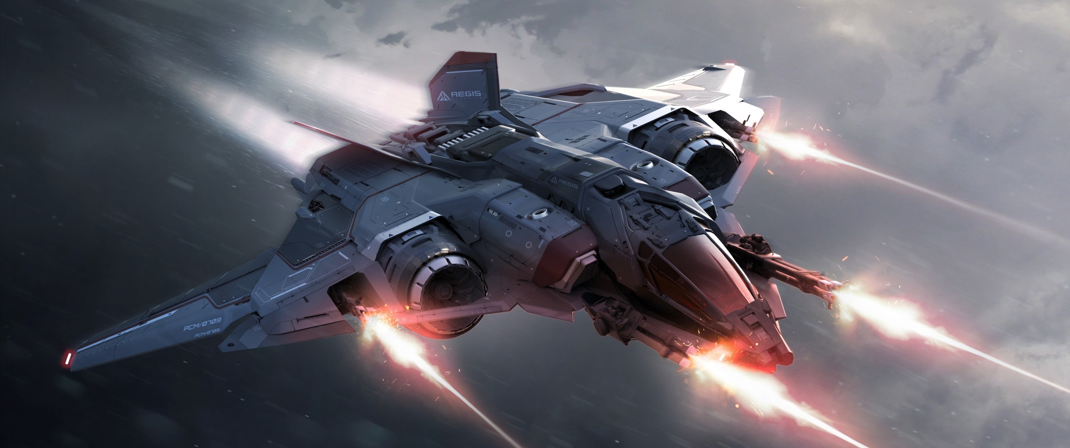 military, air vehicle, machinery, grey, aerospace industry, video games, transportation, flying, violence, 2K, sky, spaceship, battle, no people, motion, HD Wallpaper